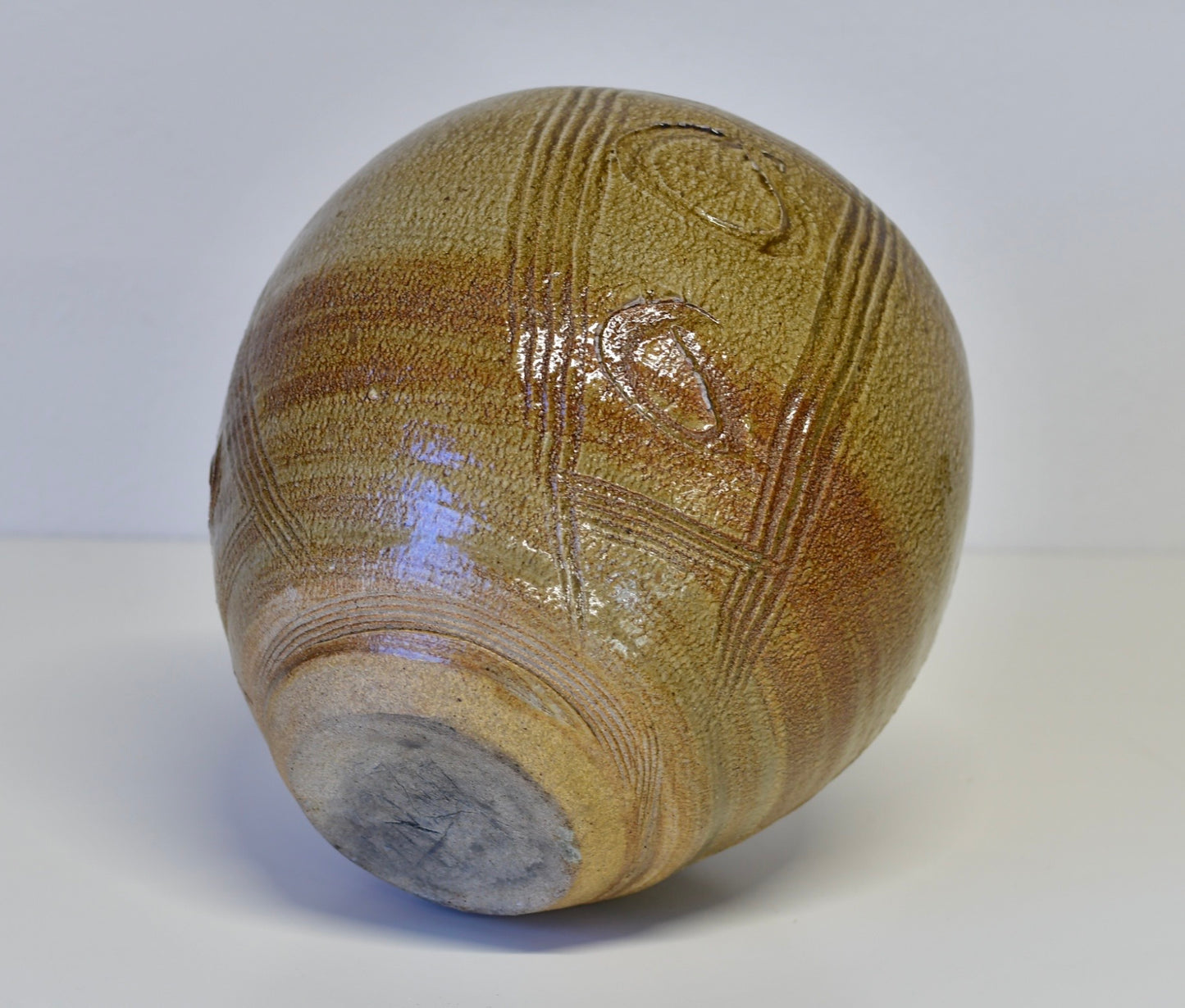 Mid Century Modern Studio Art Pottery Vase Signed Slaughter