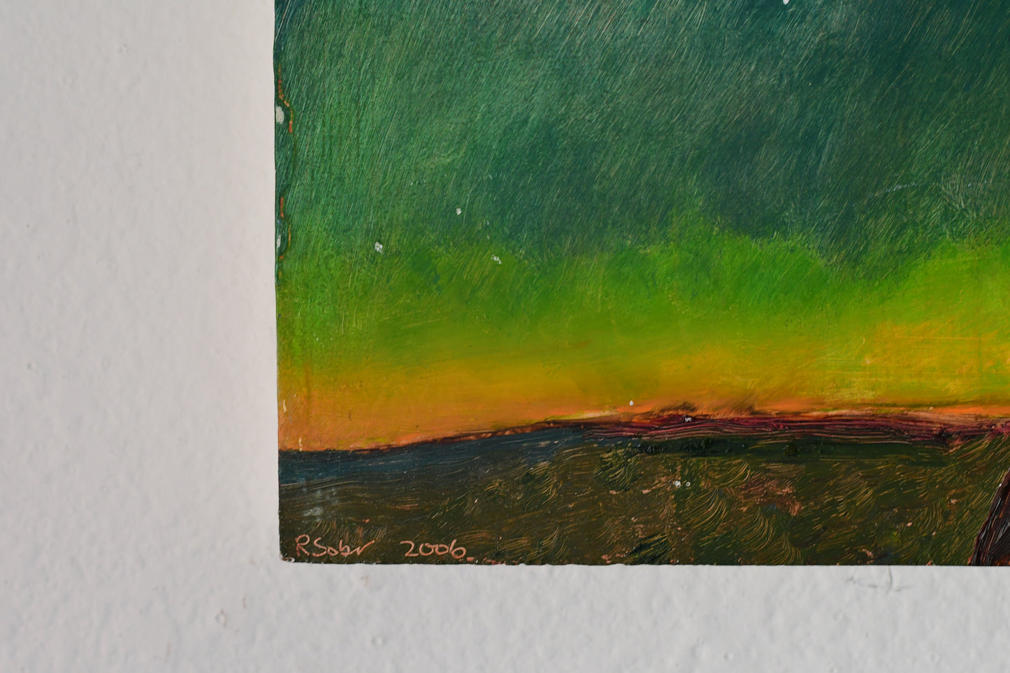 Original Richard Sober “Big Dark Cloud” Painting Santa Fe Art 2006