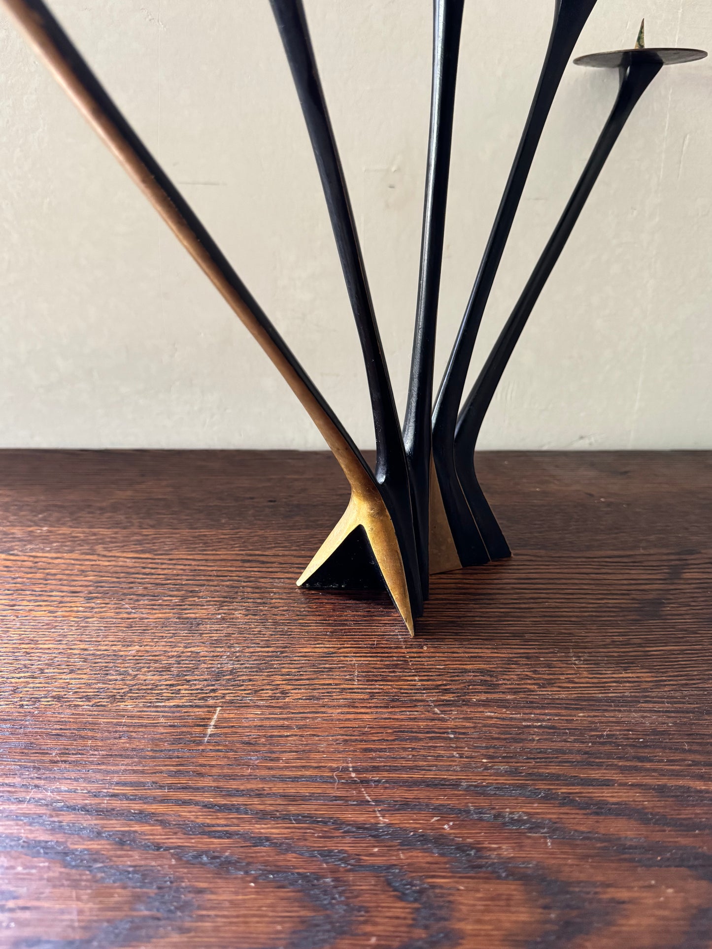Vintage Klaus Ullrich for Faber & Schumacher Brass Candle Holder Germany