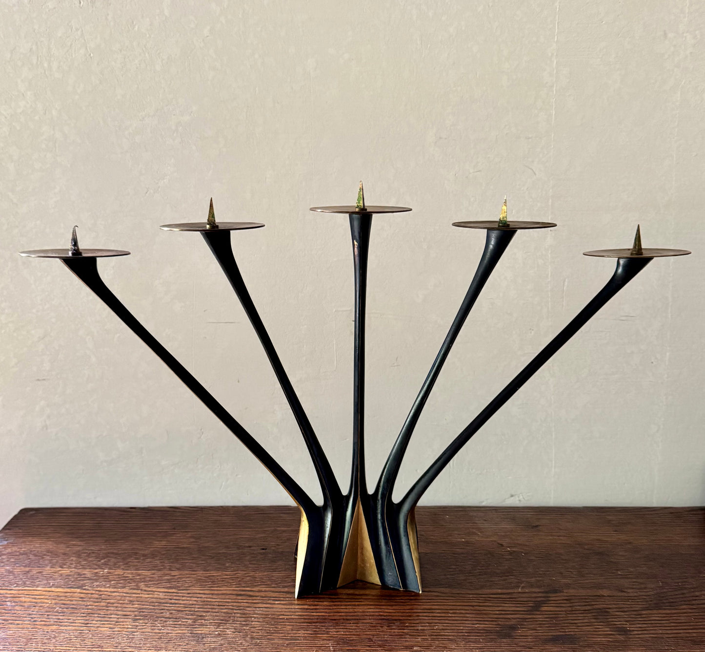 Vintage Klaus Ullrich for Faber & Schumacher Brass Candle Holder Germany