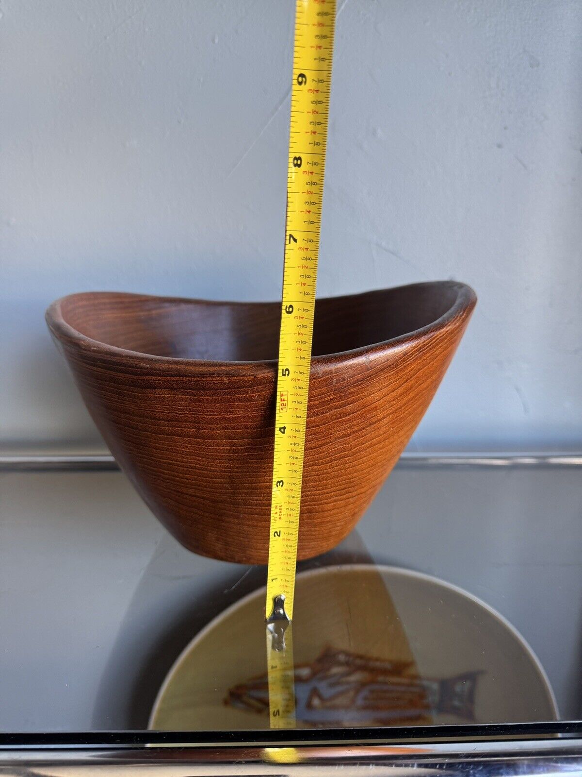 Vintage MCM Danish Teak Handturned Wood Bowl