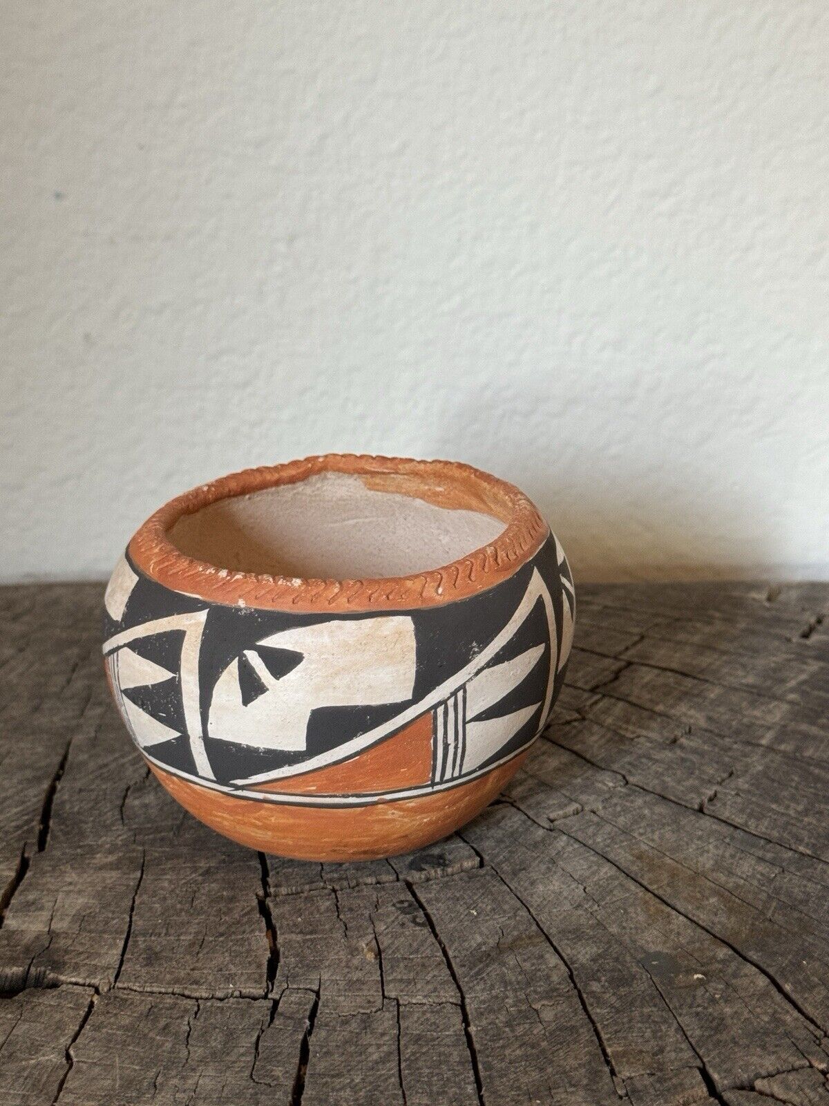 Vintage Acoma Vase Pottery Signed Acoma N. M. 3” Tall