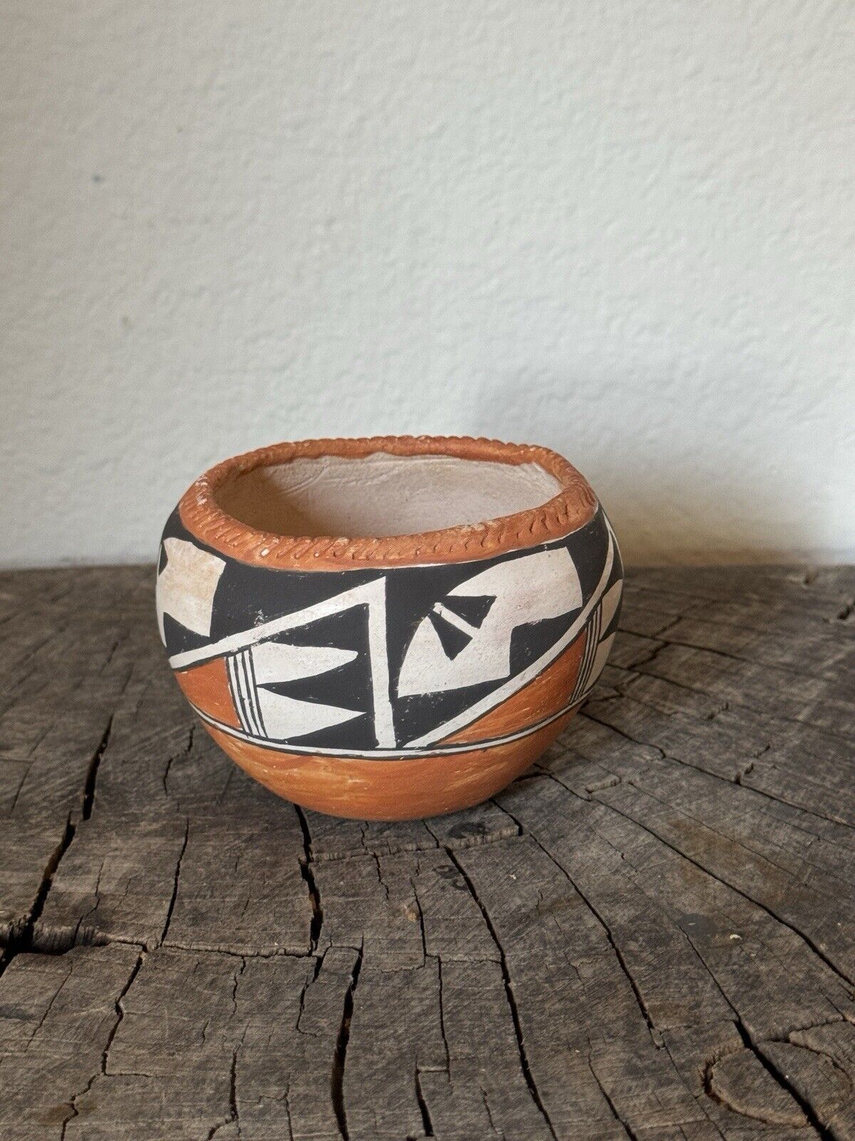 Vintage Acoma Vase Pottery Signed Acoma N. M. 3” Tall