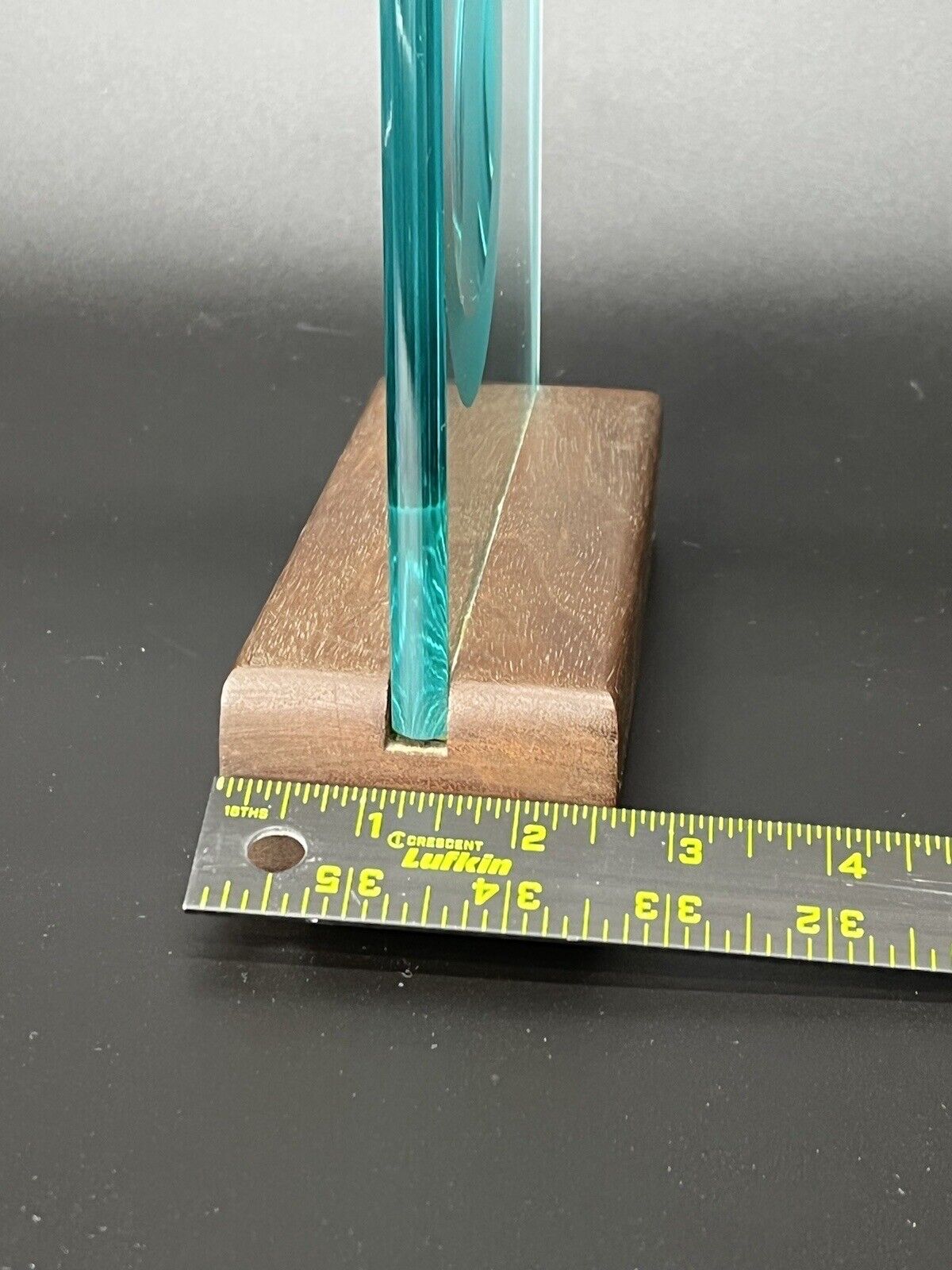 Vintage Abstract Glass Sculpture Signed Kamala 1978