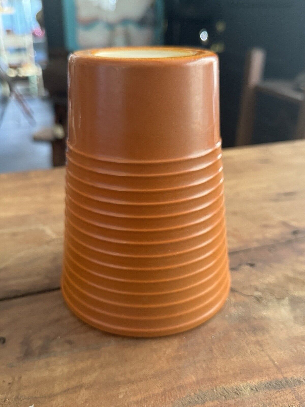 Vintage Mid Century German Orange Vase Pottery