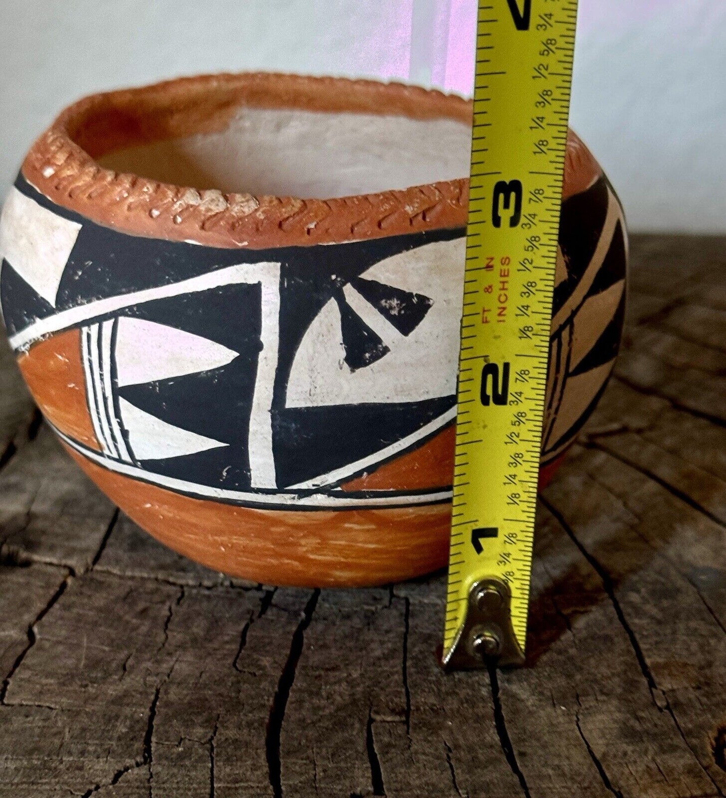 Vintage Acoma Vase Pottery Signed Acoma N. M. 3” Tall