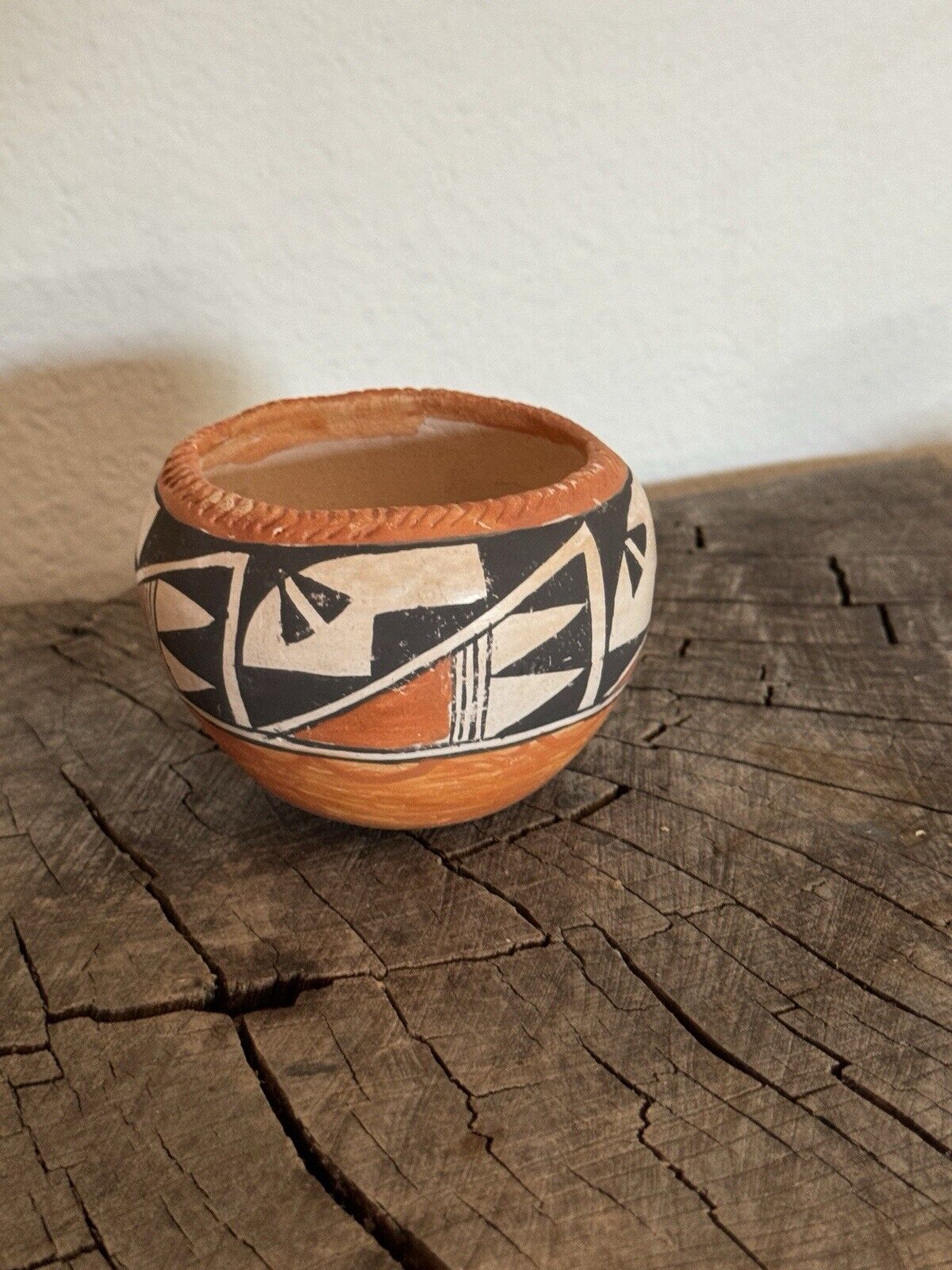 Vintage Acoma Vase Pottery Signed Acoma N. M. 3” Tall