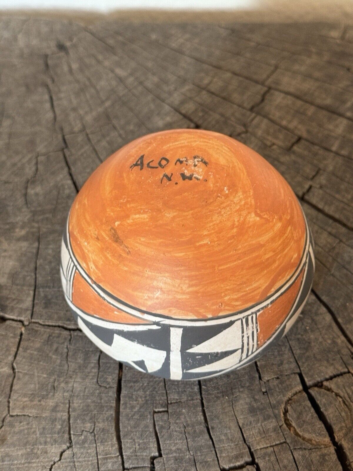 Vintage Acoma Vase Pottery Signed Acoma N. M. 3” Tall