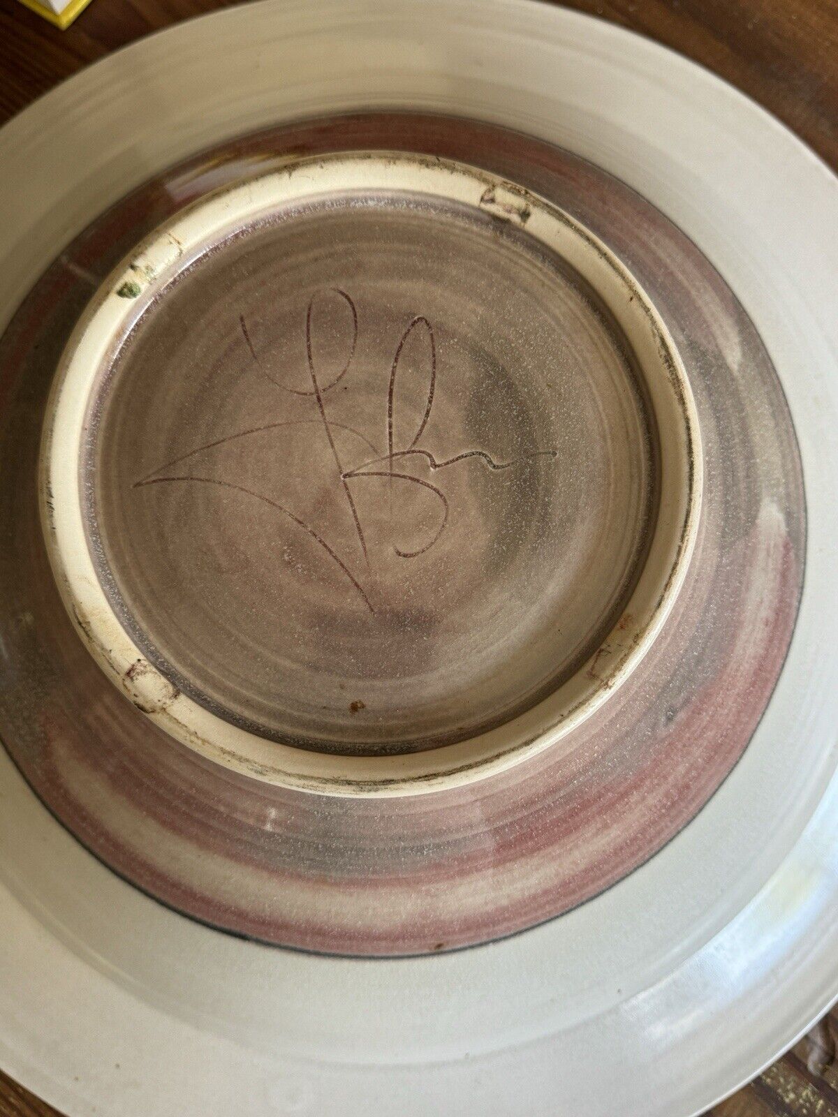 Vintage Studio Pottery Large Center Peice Signed Bowl