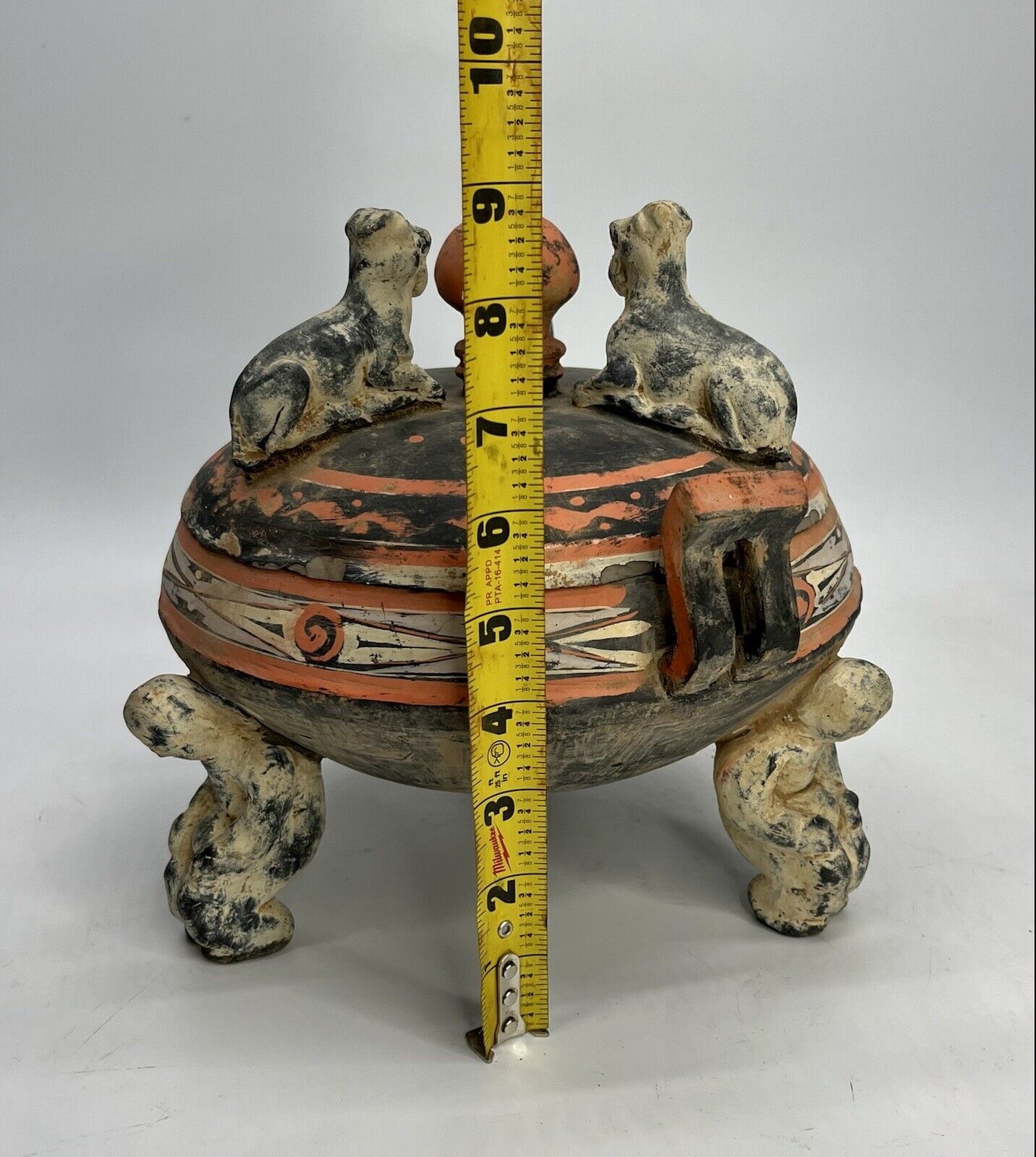 Chinese Clay Tripod Cauldron (Ding) Vintage Reproduction