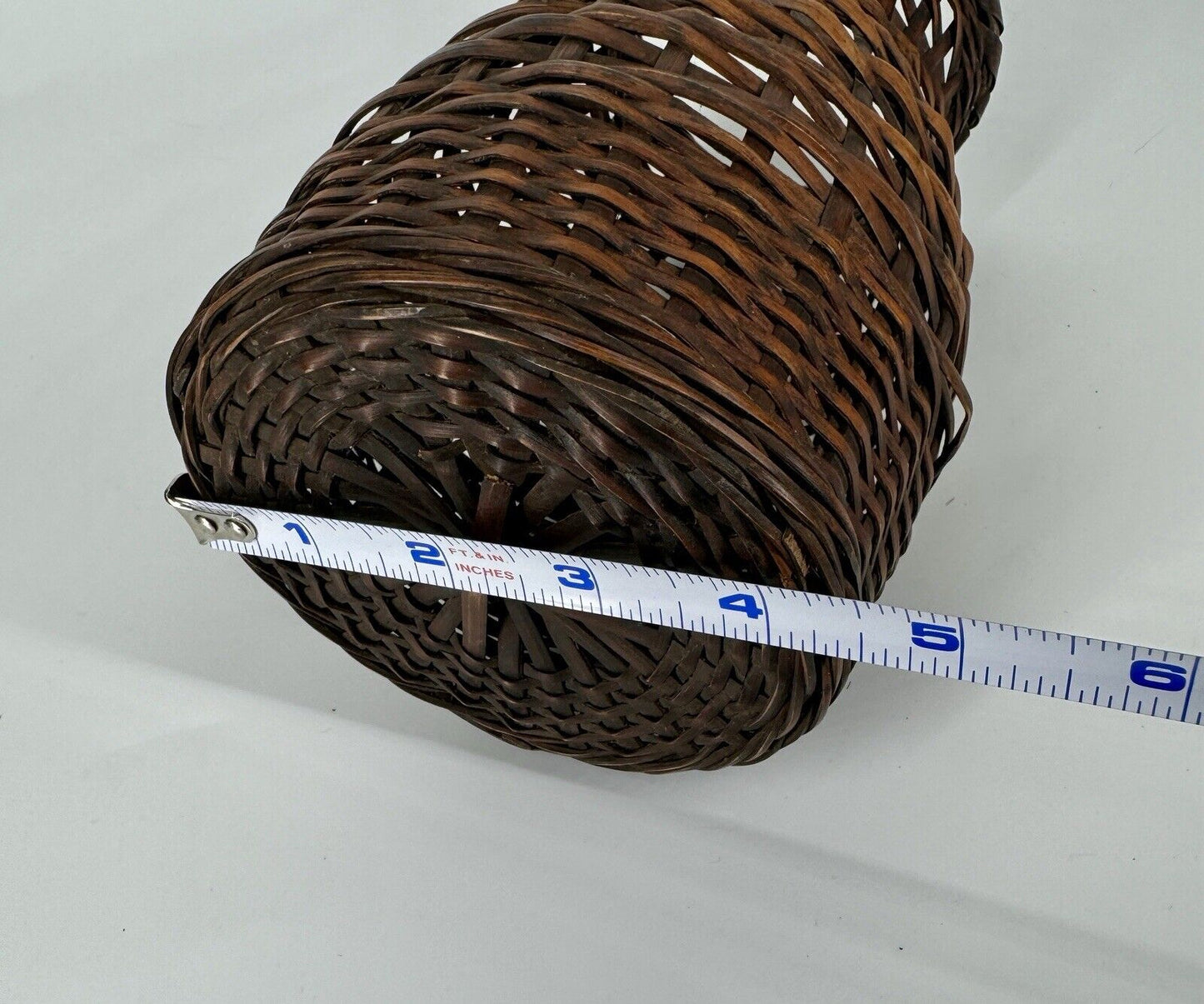 Vintage Wicker Japanese Basket Weave Vase