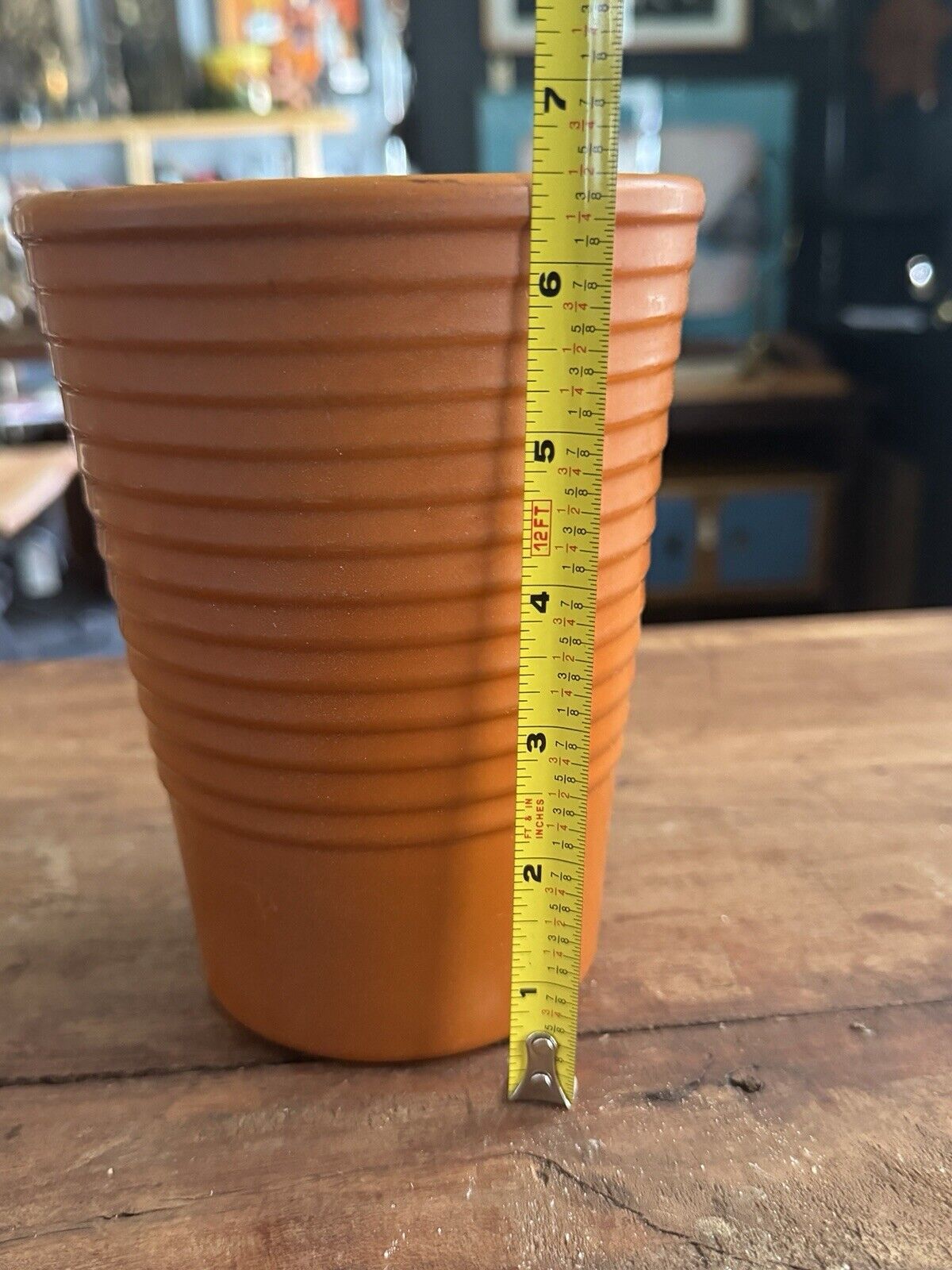 Vintage Mid Century German Orange Vase Pottery
