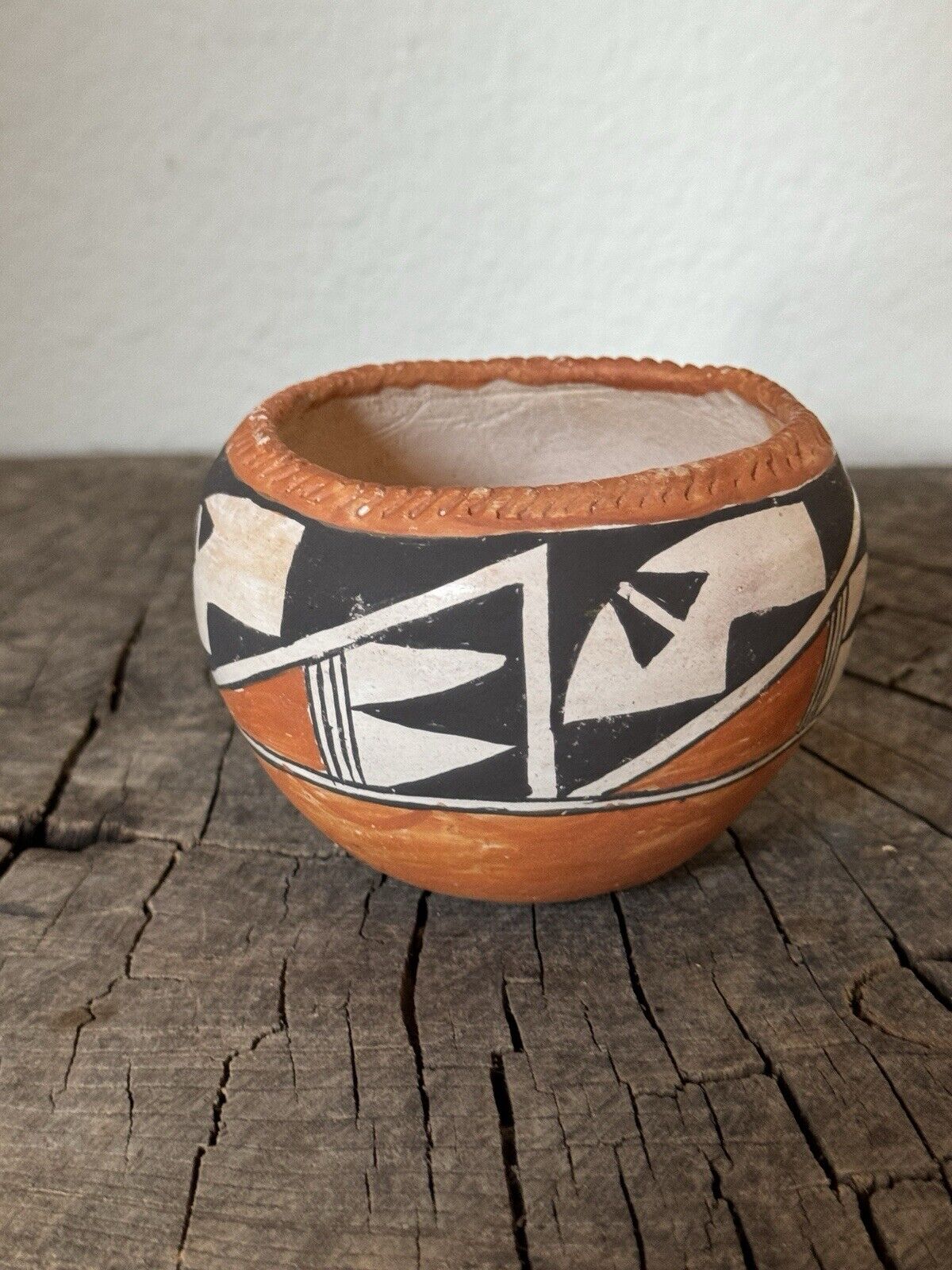 Vintage Acoma Vase Pottery Signed Acoma N. M. 3” Tall