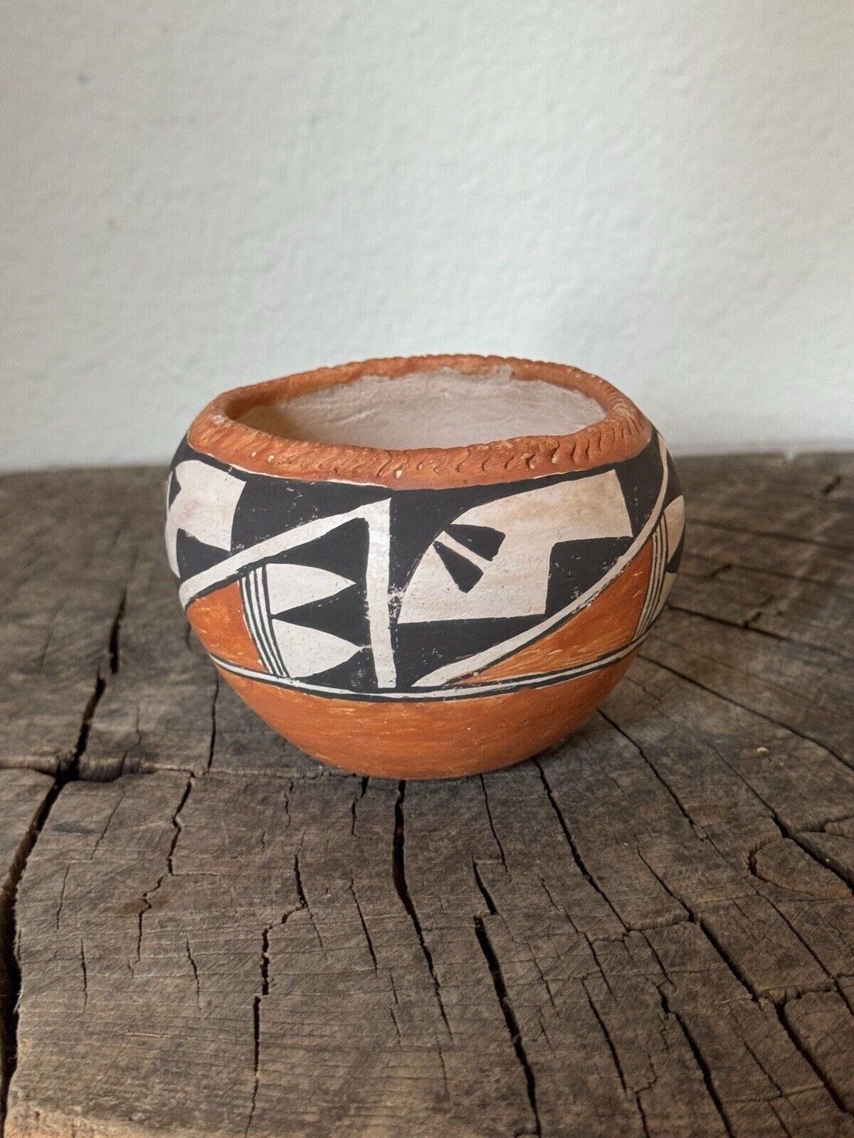 Vintage Acoma Vase Pottery Signed Acoma N. M. 3” Tall