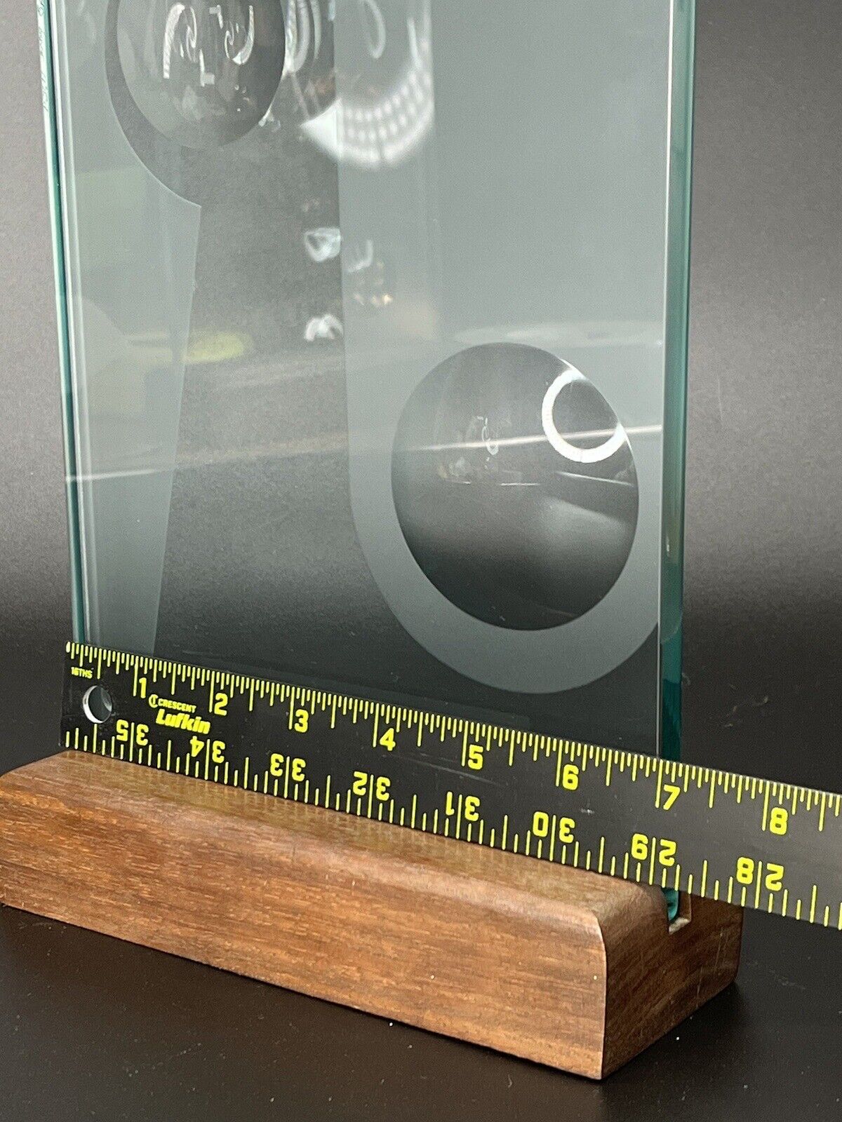 Vintage Abstract Glass Sculpture Signed Kamala 1978