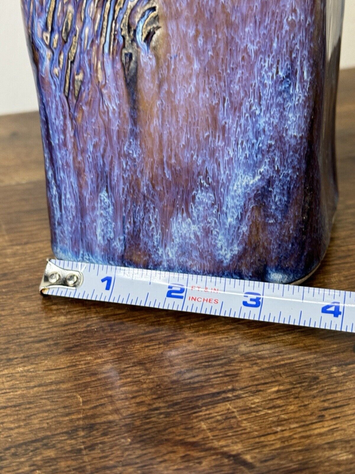 Vintage Handmade Signed Studio Pottery Vase Post Modern Era