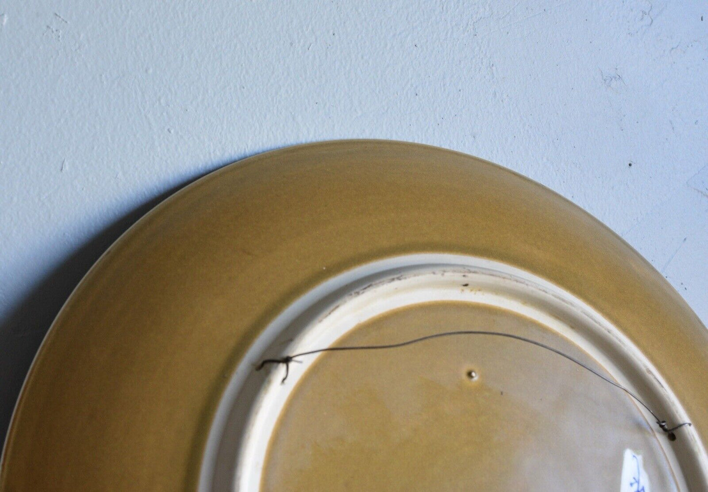 Vintage Fish Stoneware Mashiko Style Shoji Hamada Era Glaze Plate Signed 16”