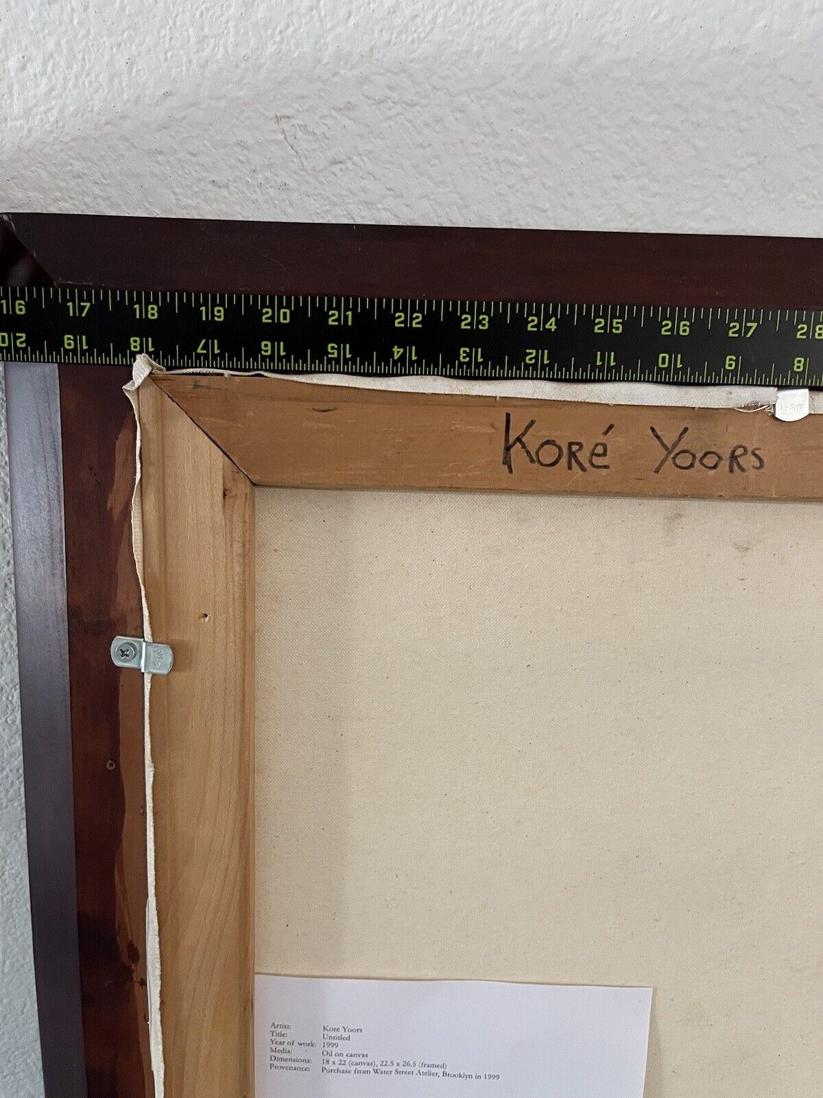 Original Kore Yoors Nude Oil Painting 1998