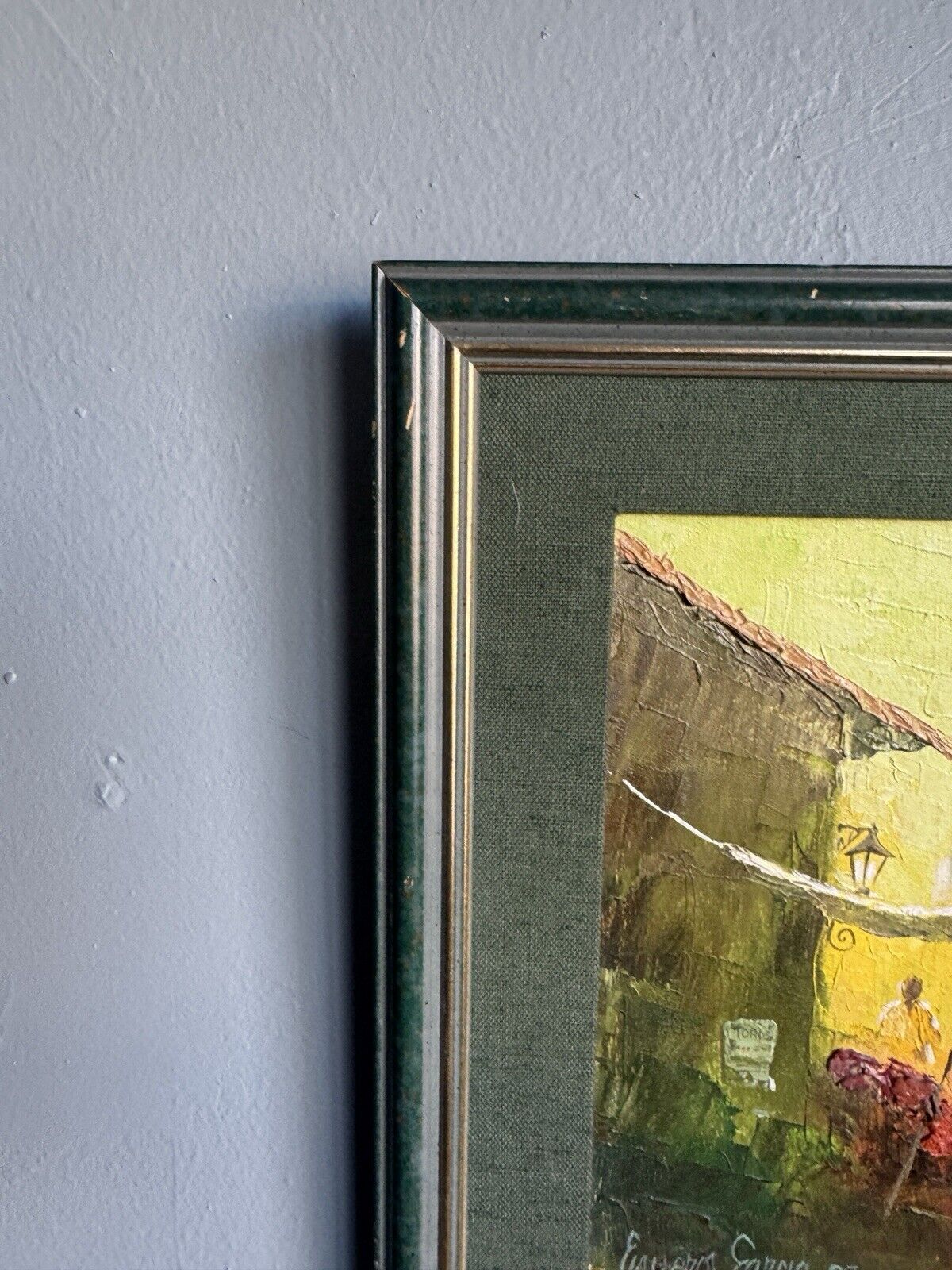 Original Efrén Cisneros García Painting Mexico Market Scene 1987