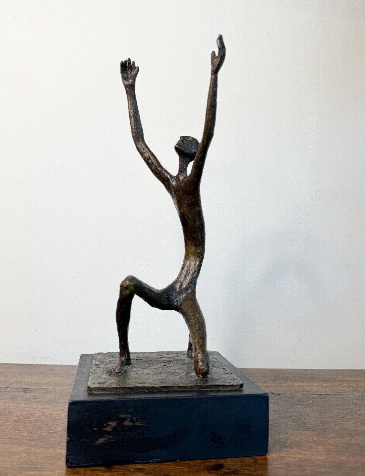 Original Bronze Mexican Modernist Sculpture by Ramiz Barquet Titled “Job” MCM