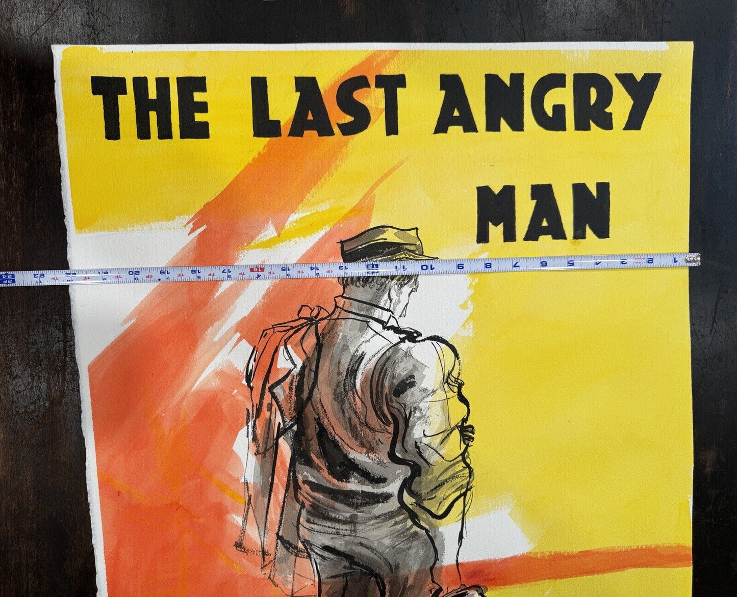 Original Watercolor Painting “The Last Angry Man” 28x22”