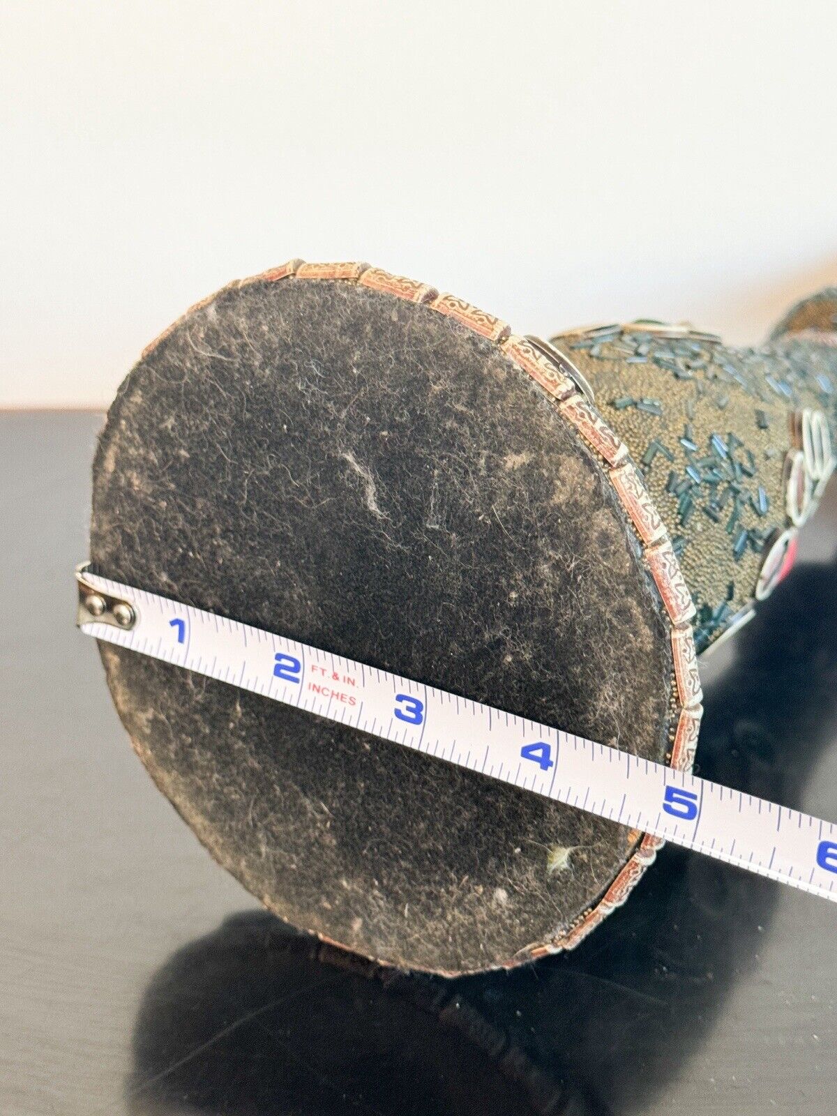 Vintage Finely Beaded Candle Stick Holder Arts & Crafts