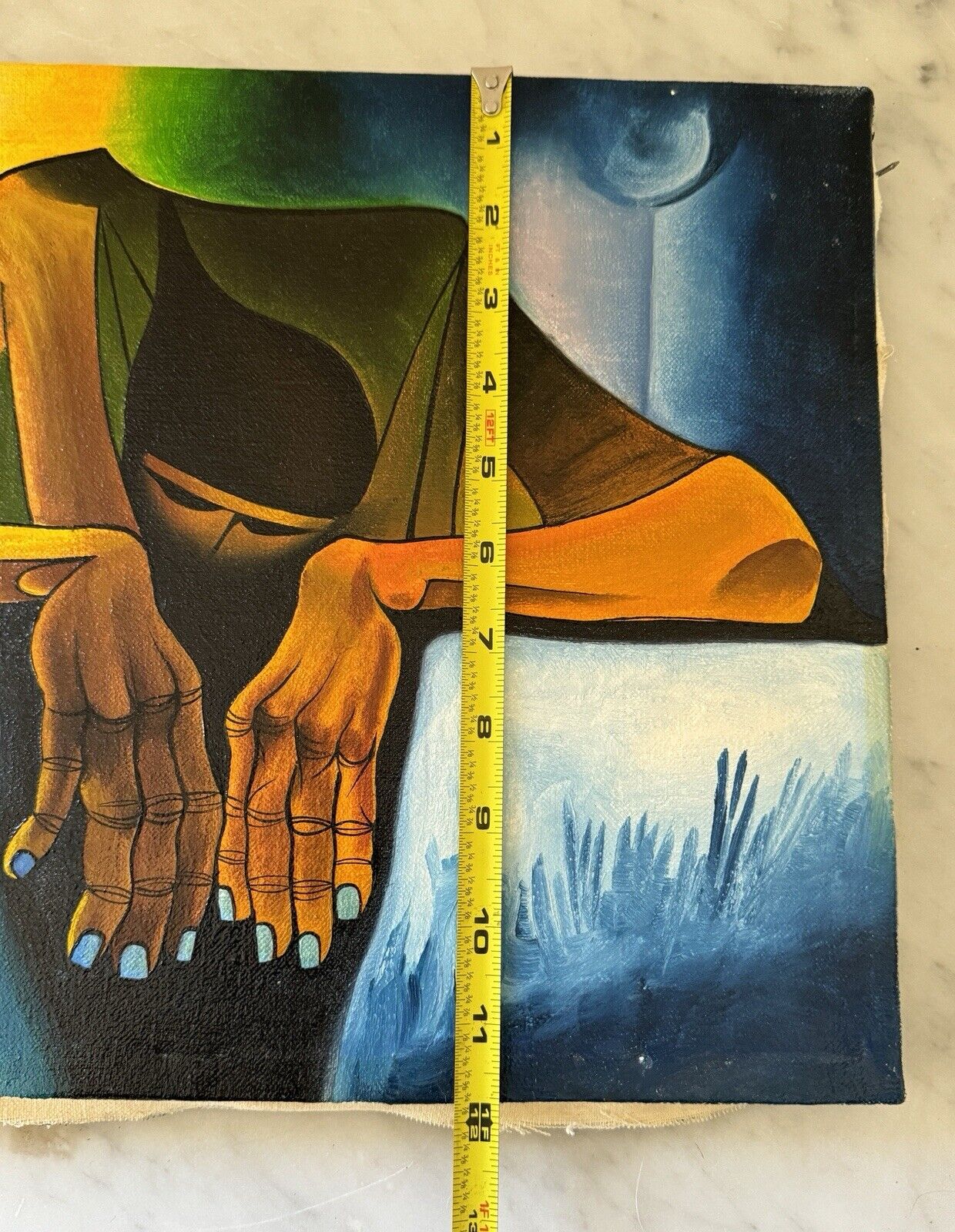 Original Painting After Camilo Egas Anguish Hands Unsigned