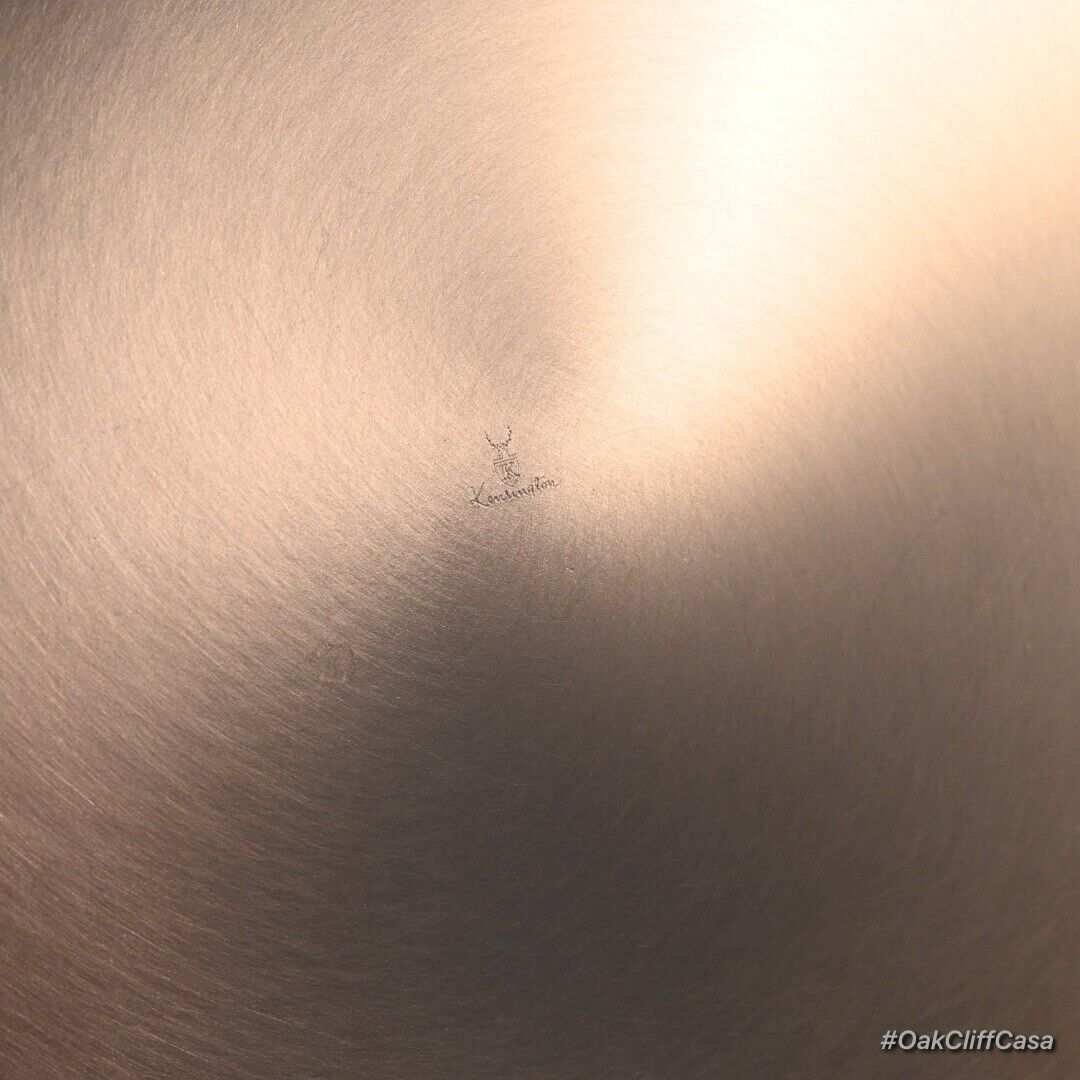 Vintage Kensington Lurelle Guild 16” Art Deco Aluminum tray with gold Wing Feet