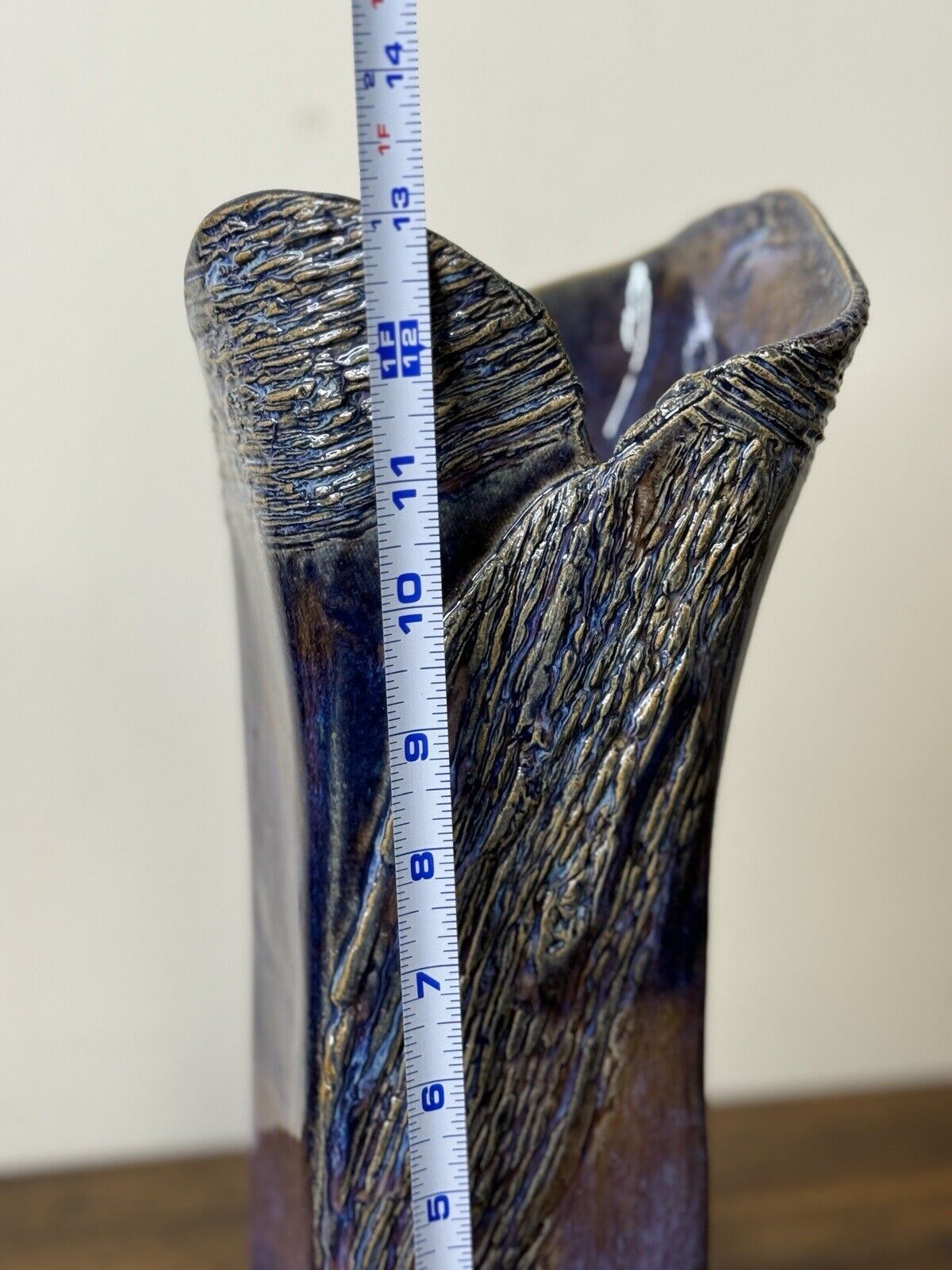 Vintage Handmade Signed Studio Pottery Vase Post Modern Era