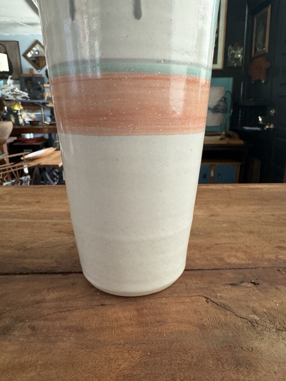 Vintage 1980’s Ceramic Pottery Vase 12” Tall