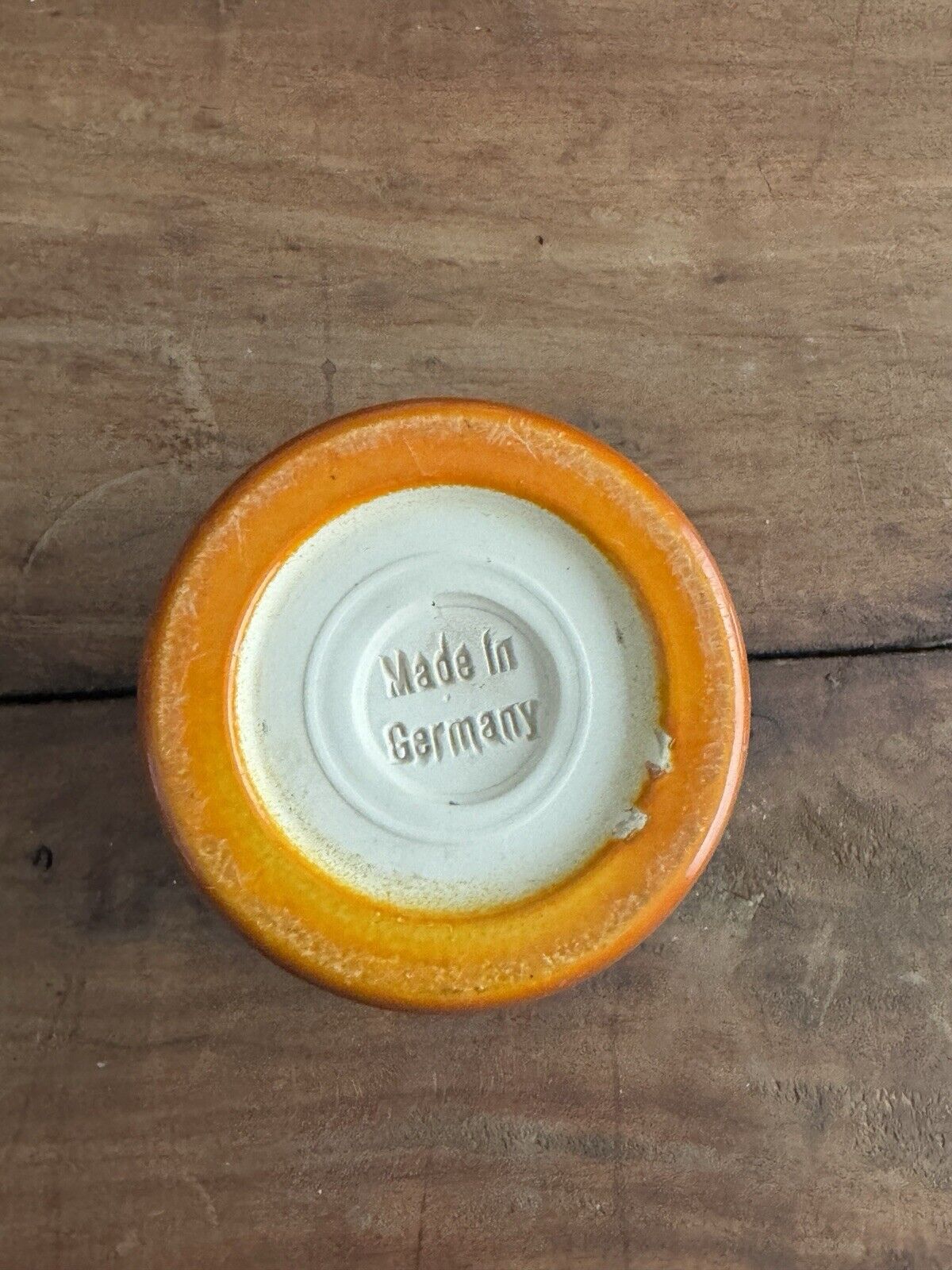 Vintage Mid Century German Orange Vase Pottery