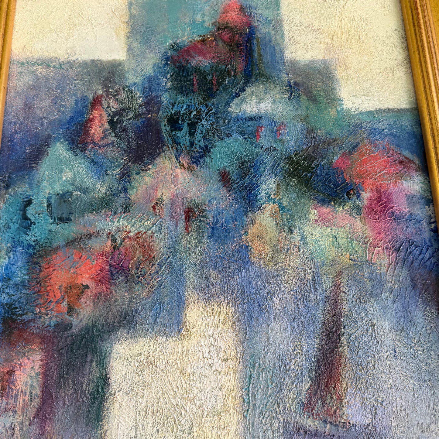 Original Eva McMurrey Abstract Mid Century Modern Oil Painting