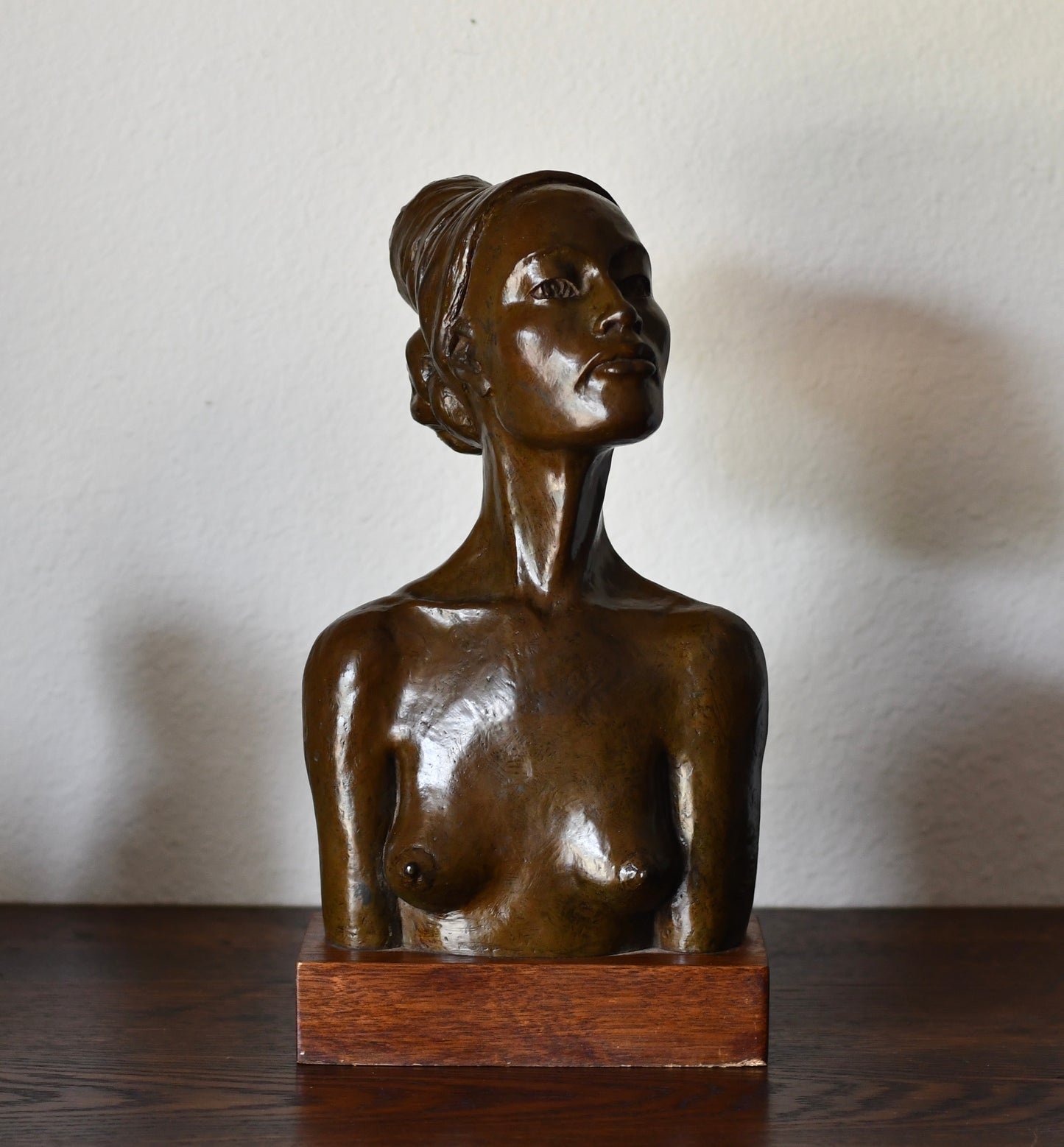 Beautiful Bronze Nude Women Bust Sculpture By Richard Hoffmann 2 / 10