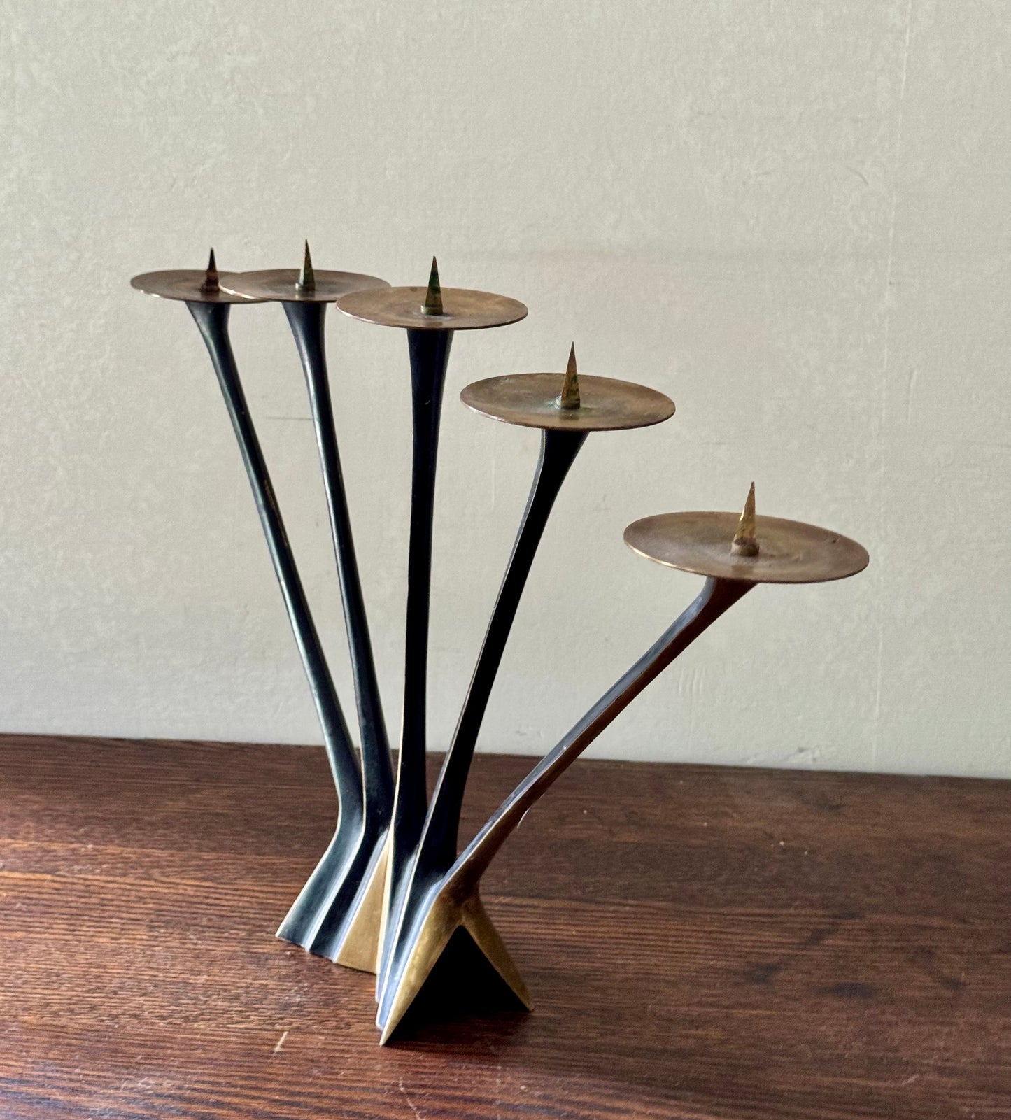 Vintage Klaus Ullrich for Faber & Schumacher Brass Candle Holder Germany