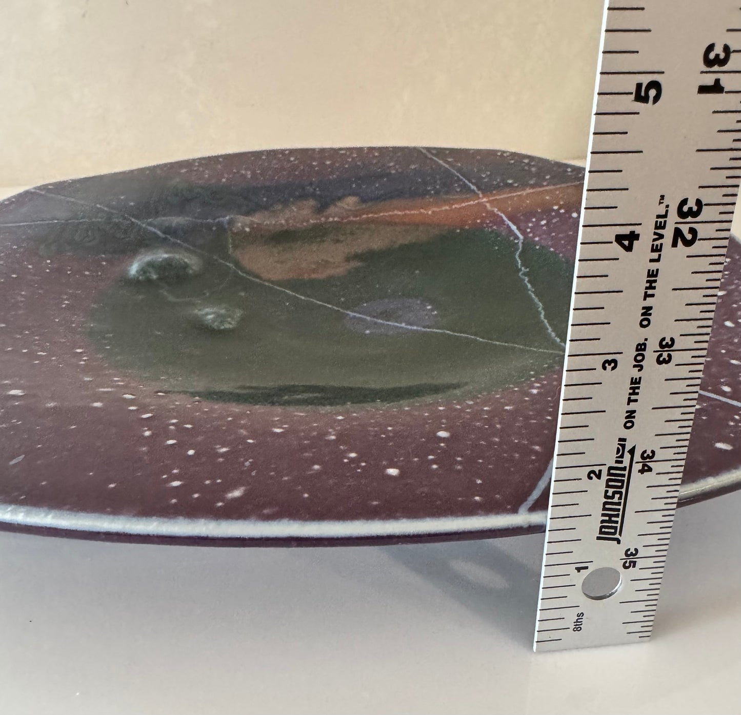 Vintage Handmade Studio Pottery Art Platter Plate Signed 15” Square