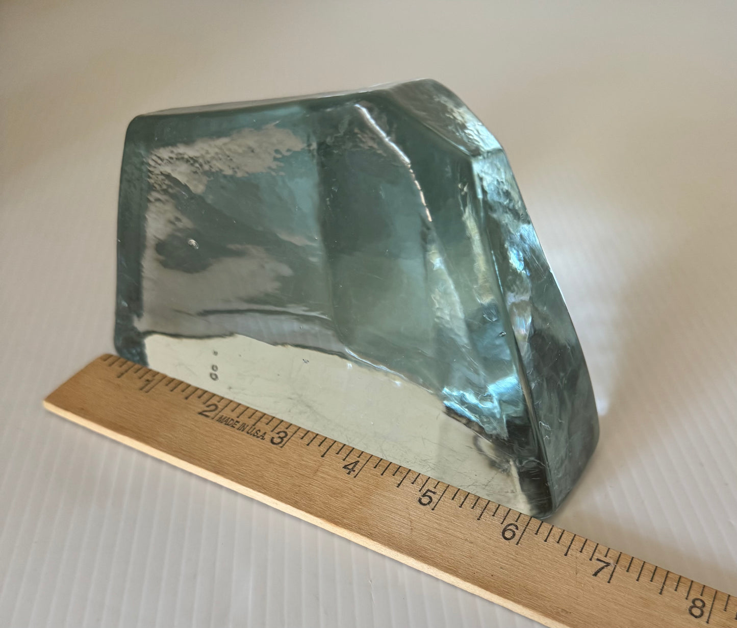 Vintage Blenko Iceberg Bookend