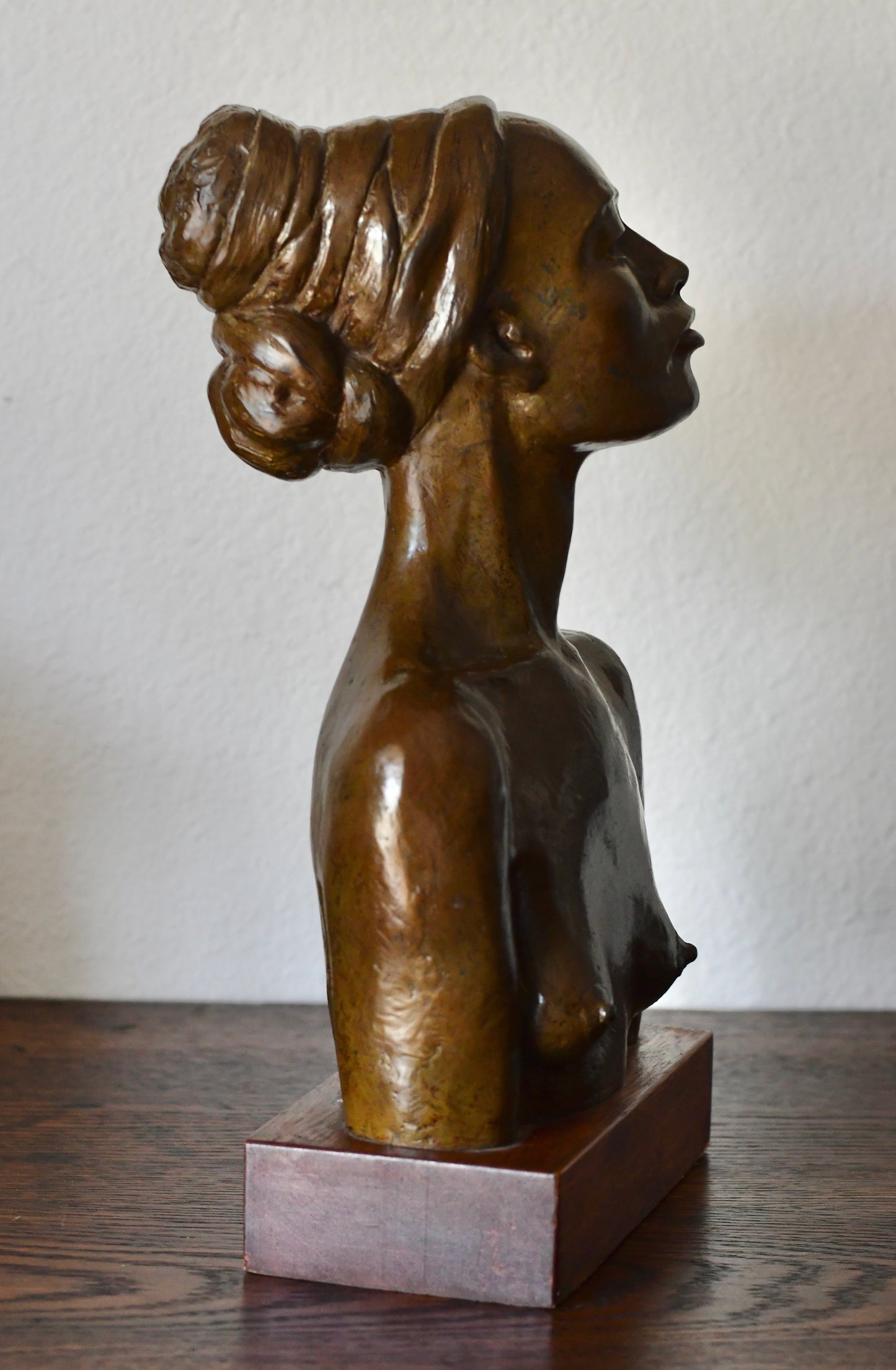Beautiful Bronze Nude Women Bust Sculpture By Richard Hoffmann 2 / 10