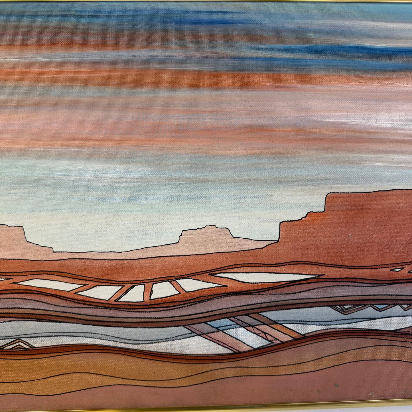 Original Greg Kyle Painting Native American Desert Landscape Hopi Southwest Art