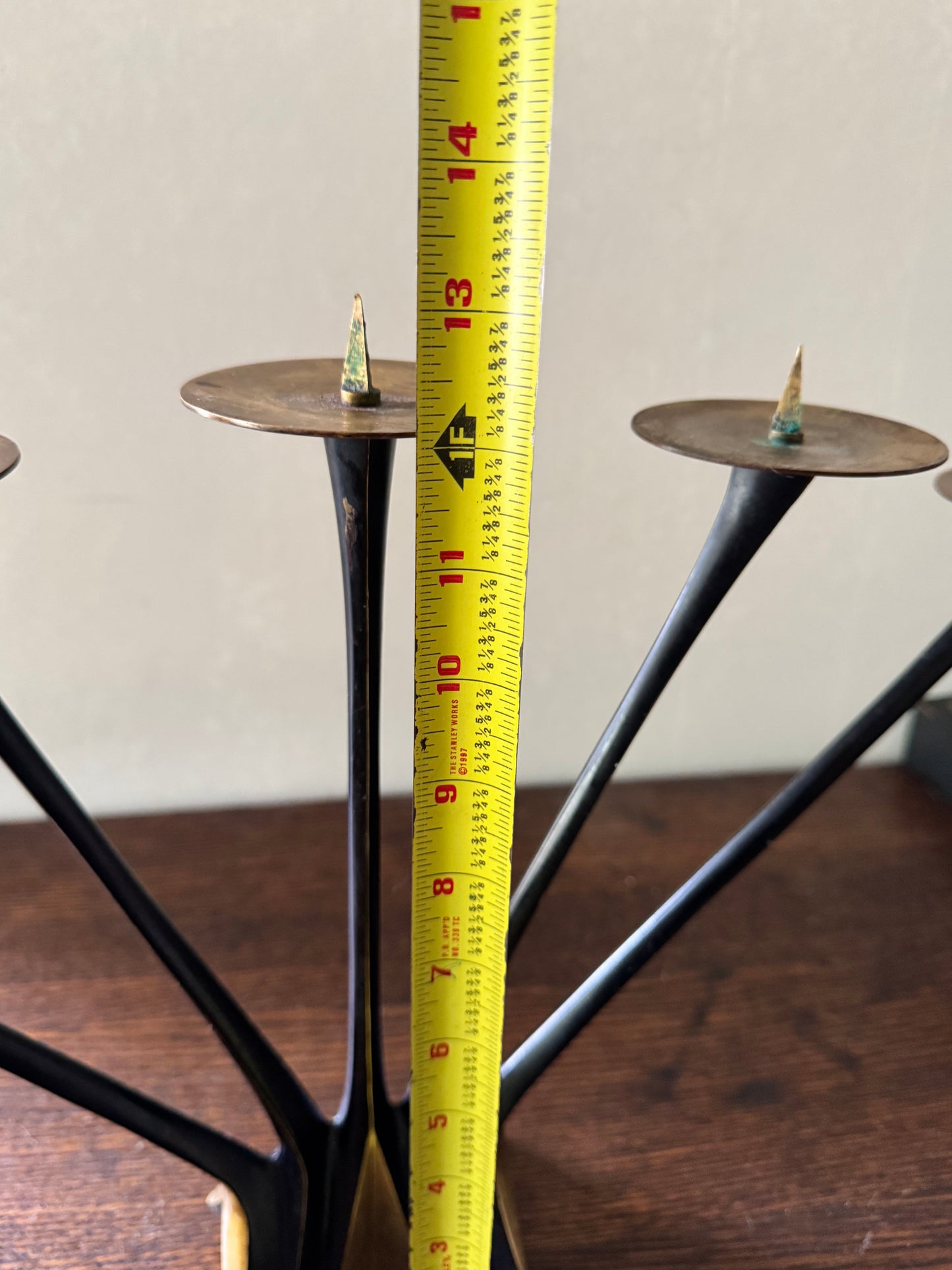 Vintage Klaus Ullrich for Faber & Schumacher Brass Candle Holder Germany