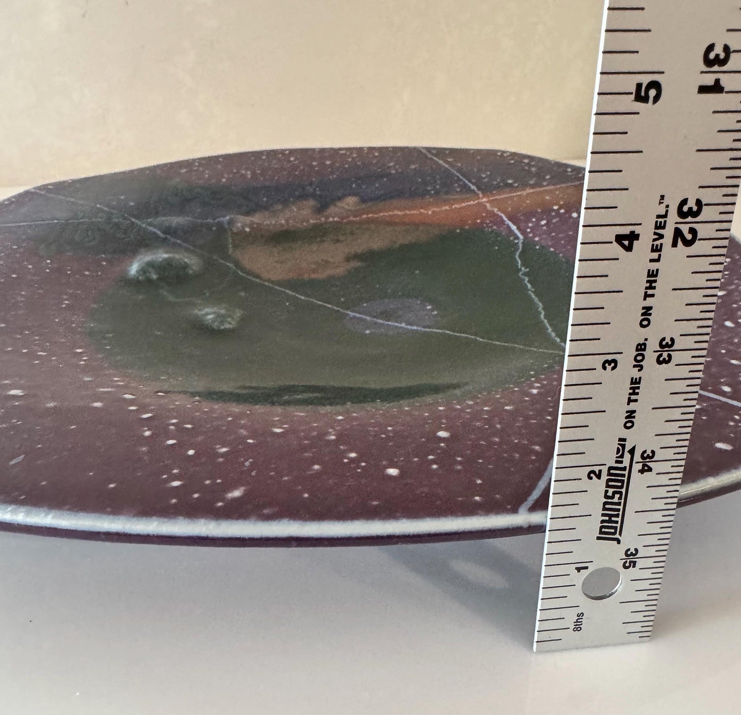 Vintage Handmade Studio Pottery Art Platter Plate Signed 15” Square