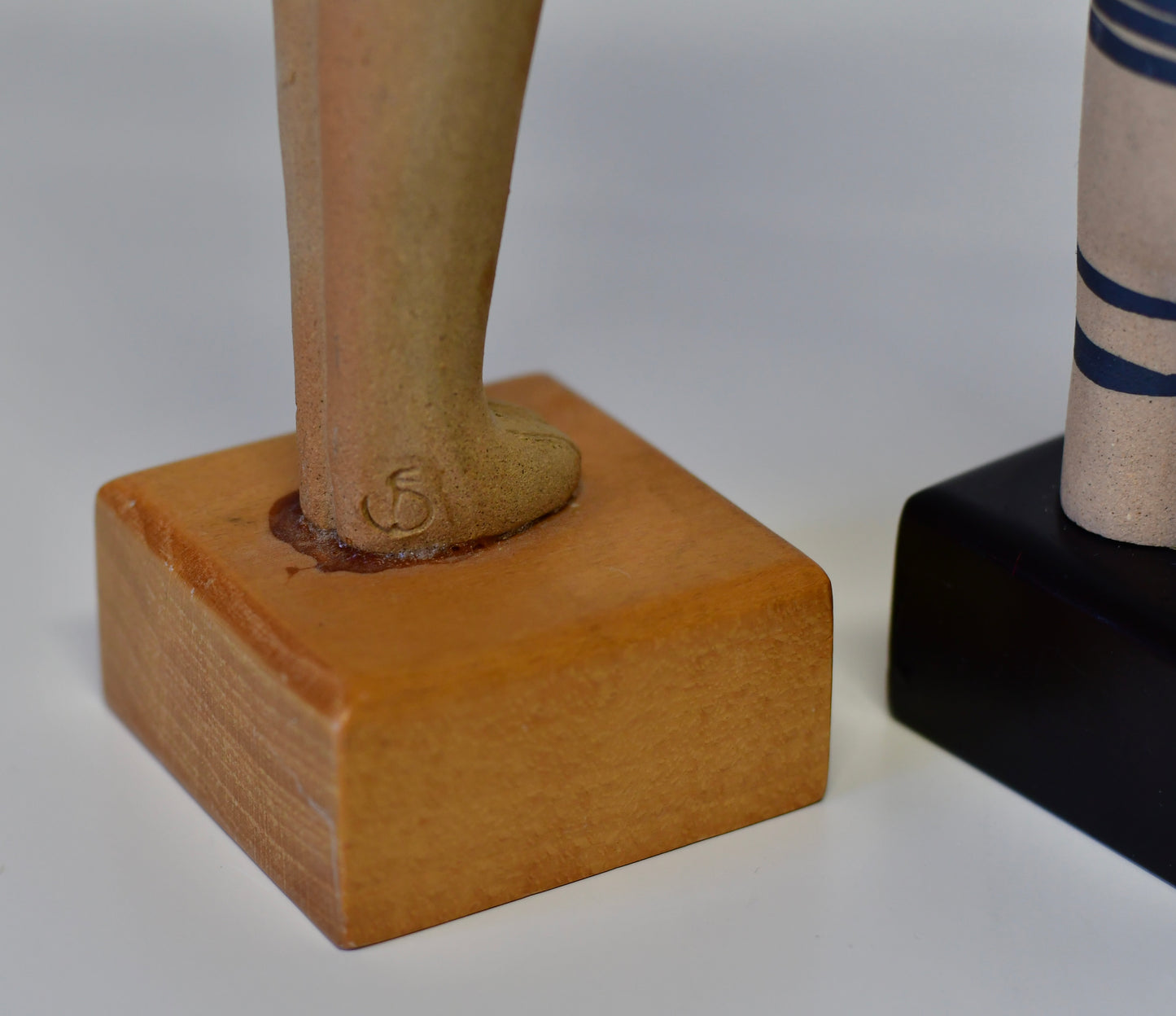 Vintage Greek Male & Female Pottery Idol Sculptures Zande Pierides Cypriote