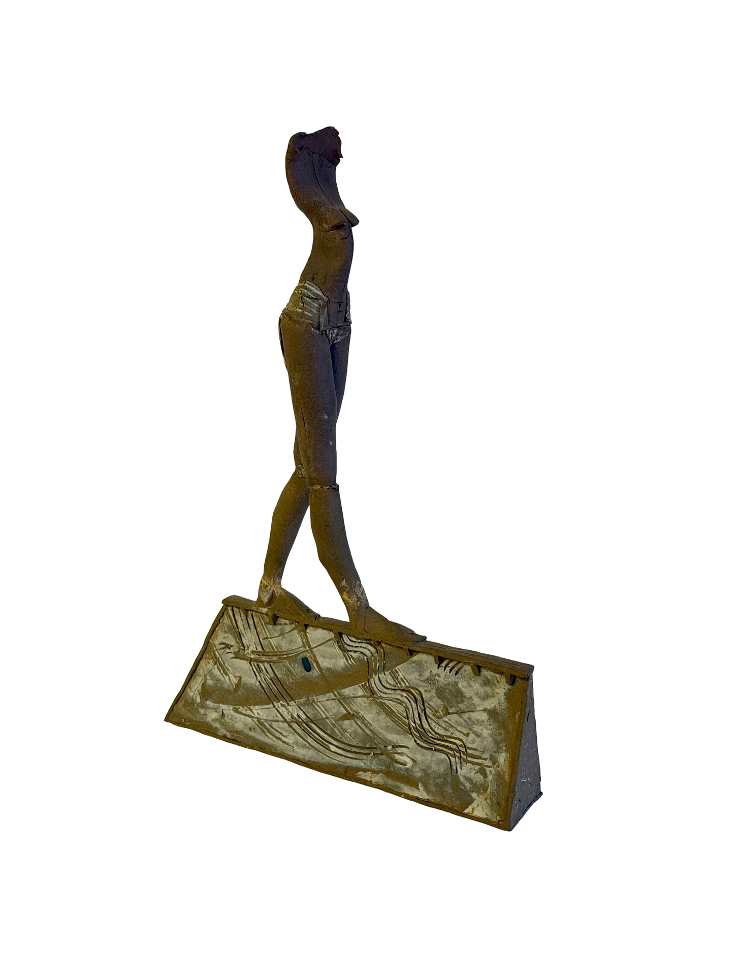 Mo Jupp Ceramic Women Scupture Raku Pottery Art