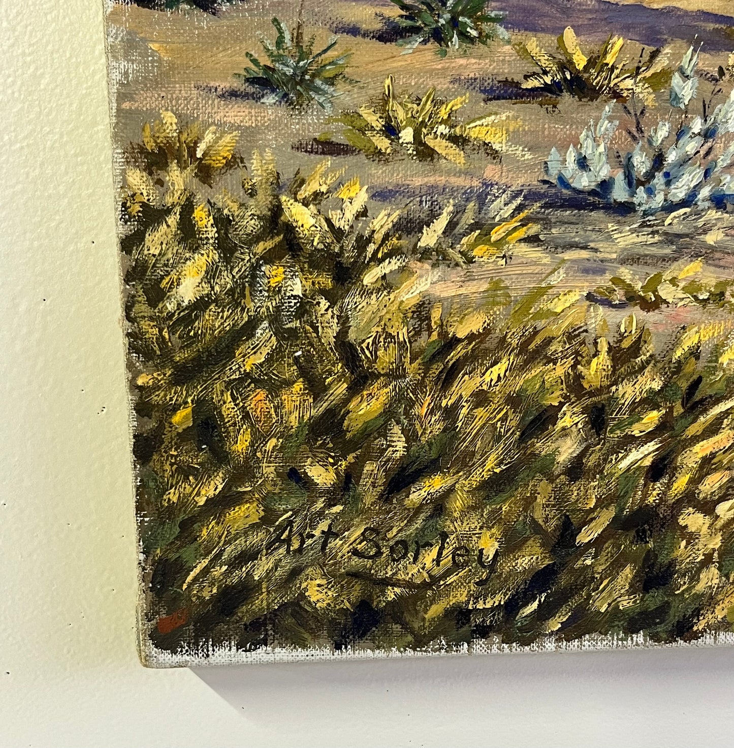 Original Western Cowboy Painting Signed Art Sorley