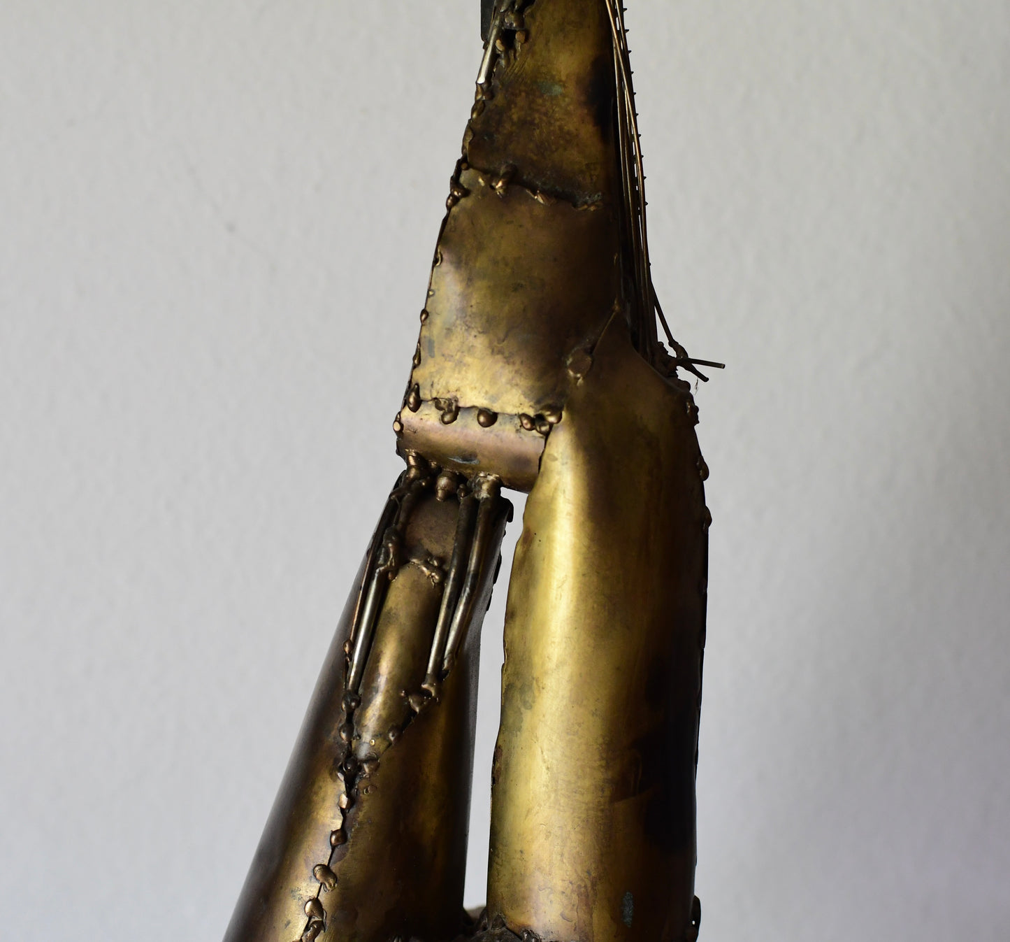Stunning Vintage Abstract Copper Brass Brutalist Sculpture