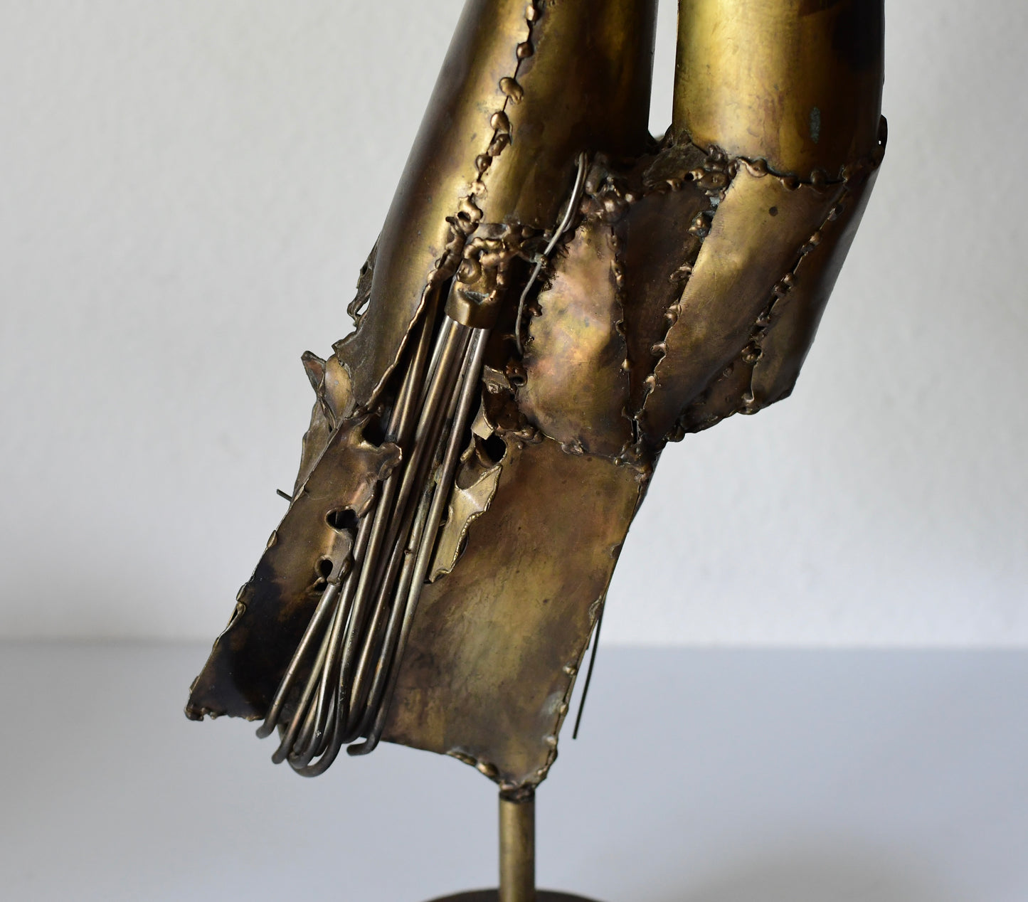 Stunning Vintage Abstract Copper Brass Brutalist Sculpture