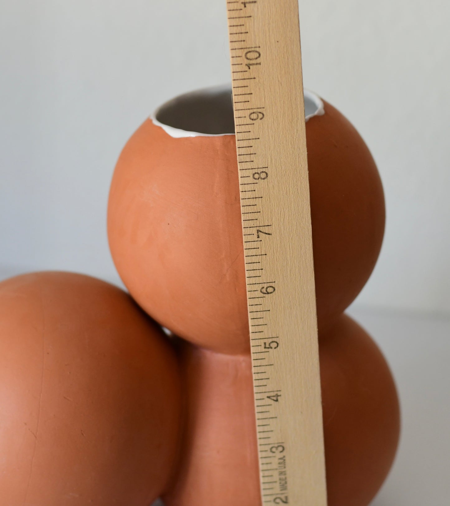 Modern Abstract Art Pottery Sculpture Signed CW