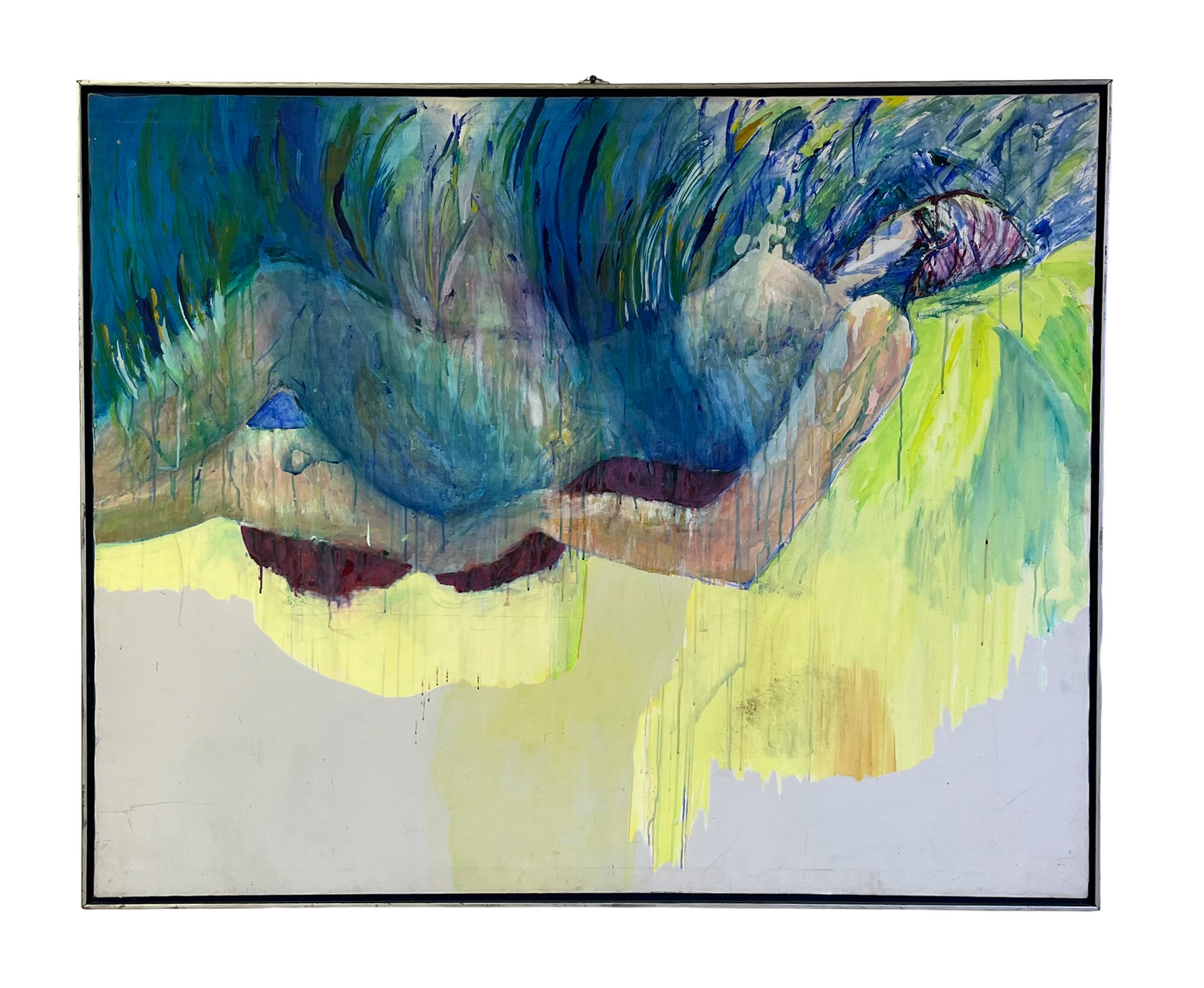 Original Large Abstract Women Painting Signed K. Singer 61” X 49”