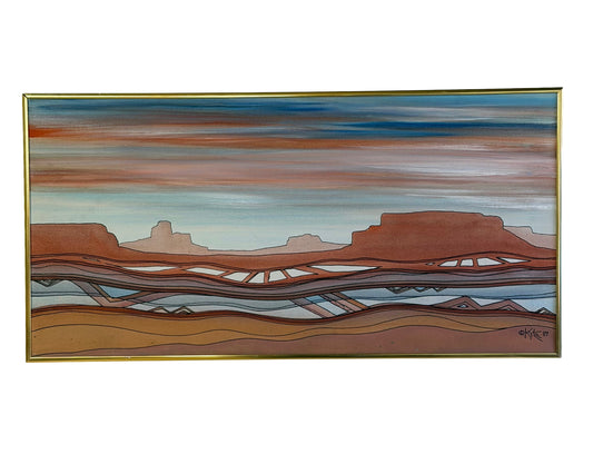 Original Greg Kyle Painting Native American Desert Landscape Hopi Southwest Art