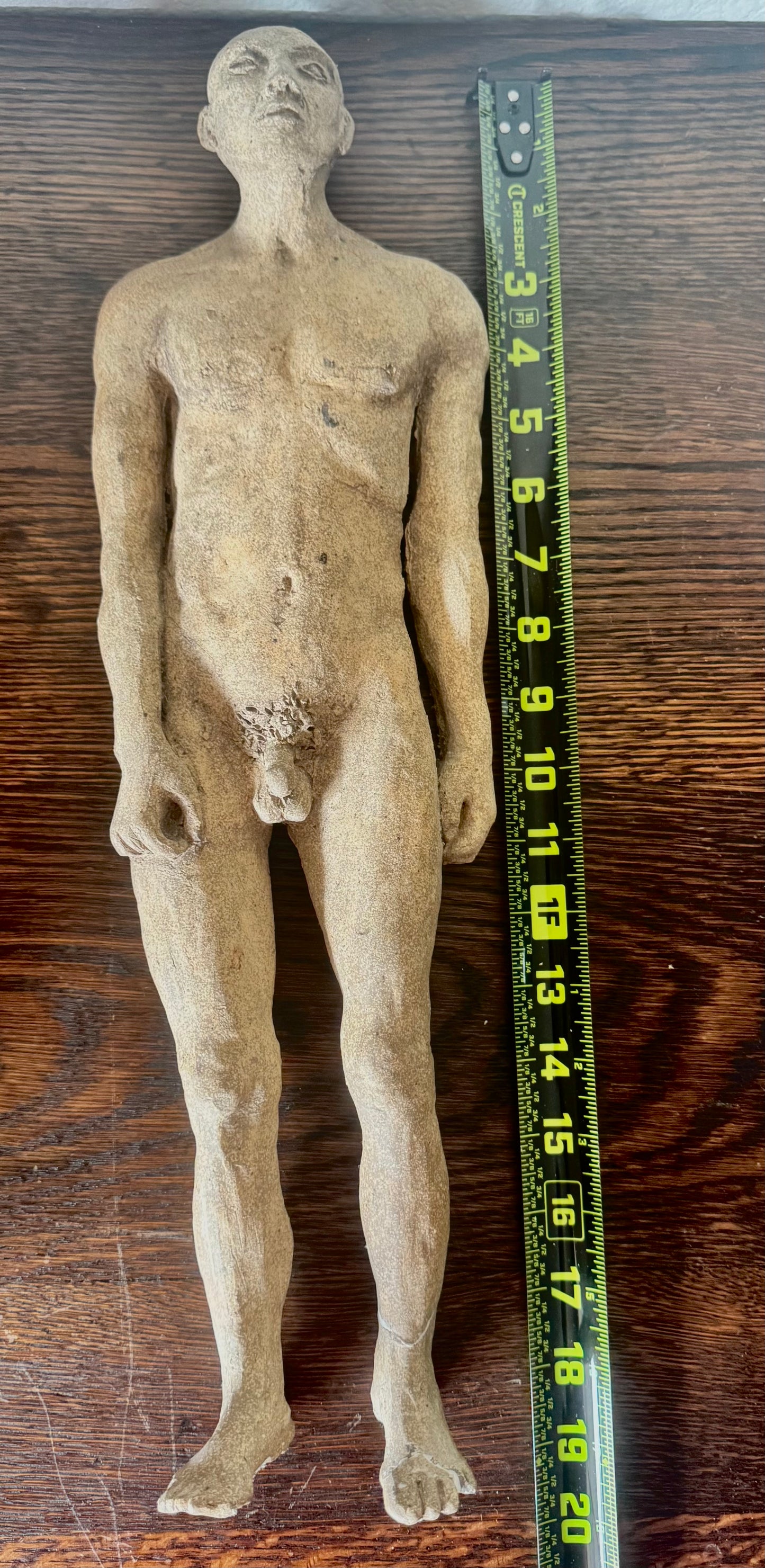 Original Handmade Nude Male Sculpture Wall Art