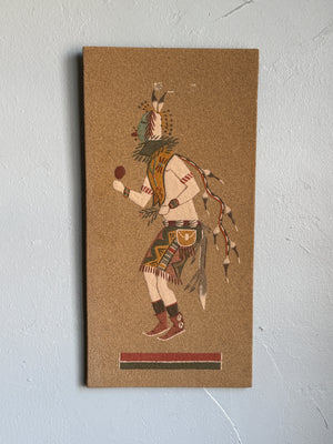 Navajo Sand Painting Yei-be-chai Dancer American Indian Art Signed 1973